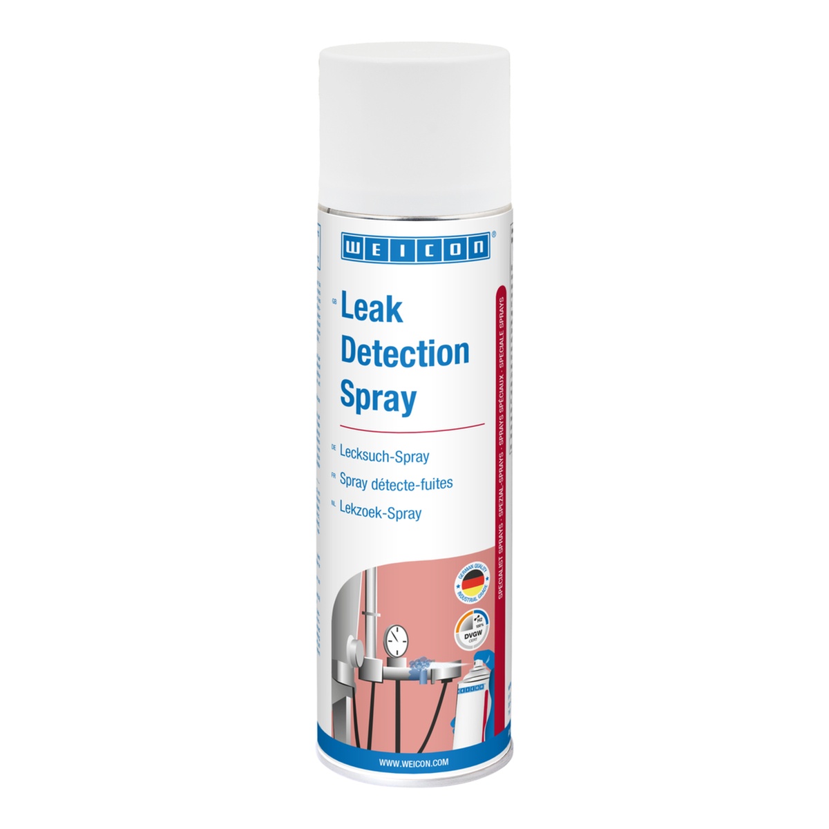 WEICON Lecksuch-Spray, DVGW-geprüft, nach DIN EN 14291, 400 ml