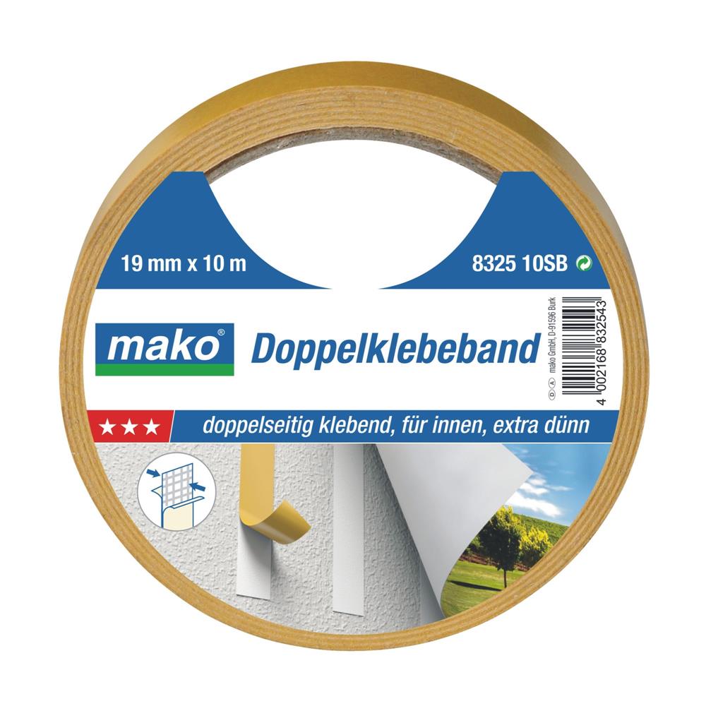 Mako Doppel-Klebeband 19 mm x 10 m