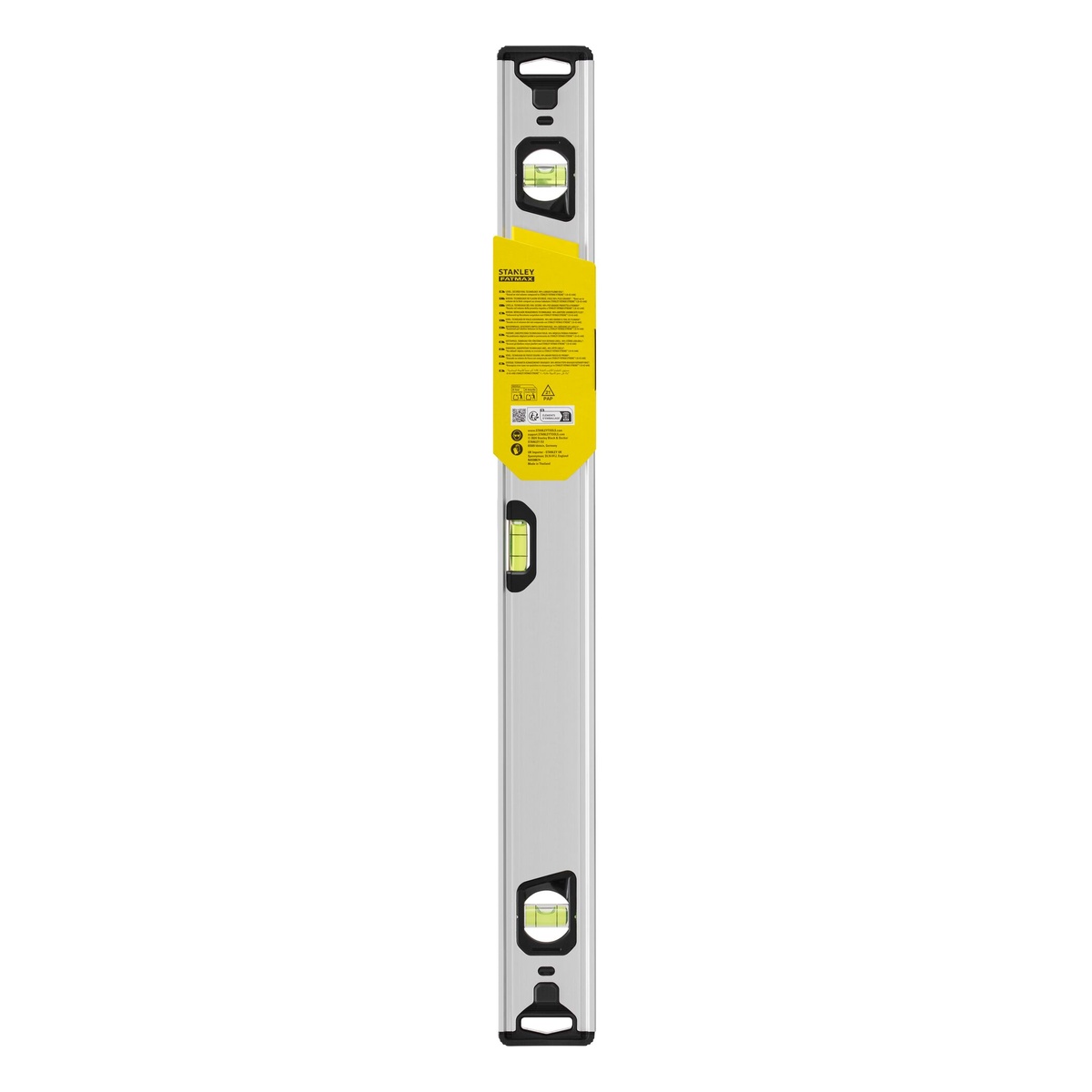 Stanley Wasserwaage FATMAX Xtreme 60 cm, Aluminium-Hohlprofil, durchgehende Messkante, abnehmbare Endkappen