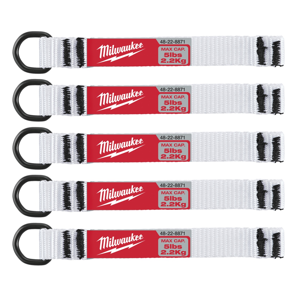 Milwaukee Sicherungsband mit D-Ring bis 2,25 kg - 5 Stk.