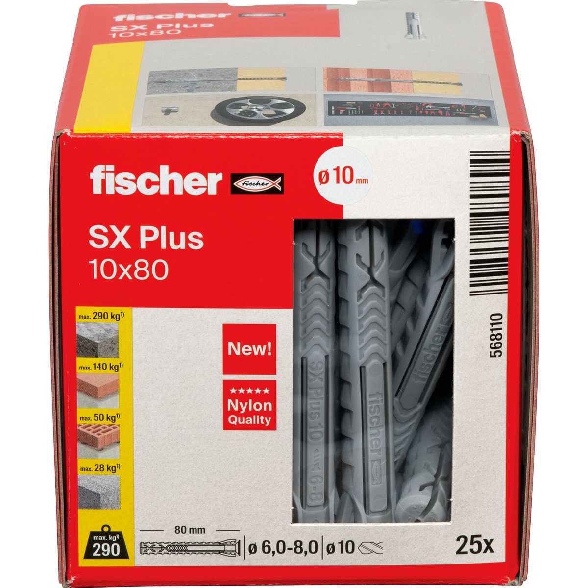 Fischer Dübel SX Plus 10 x 80 mm - 25 Stk.