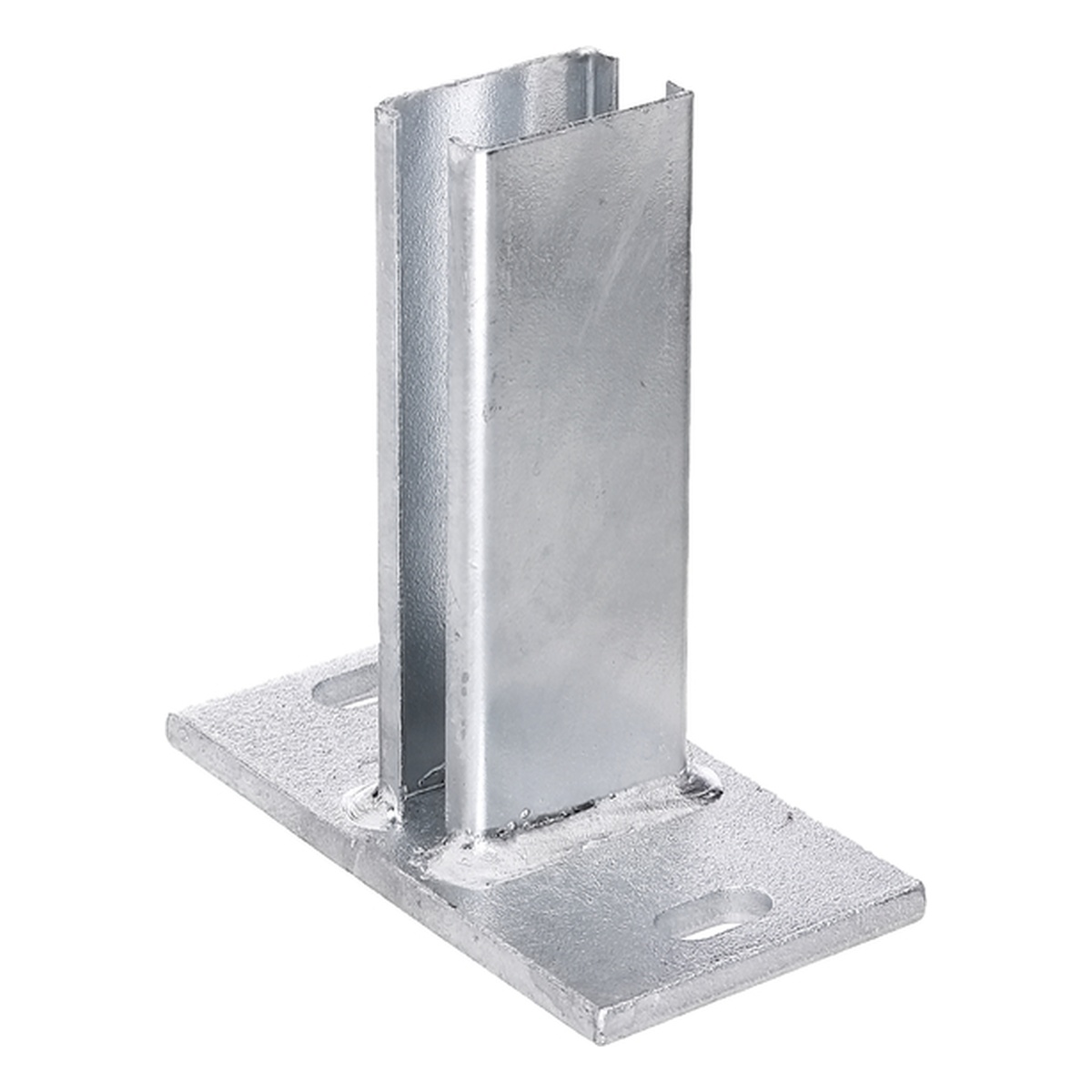 Alberts Pfostenträger für Zaunpfosten 60 x 40 mm, 156 x 80 x 150 mm, Stahl roh, feuerverzinkt, zum Aufschrauben - 1 Stk.