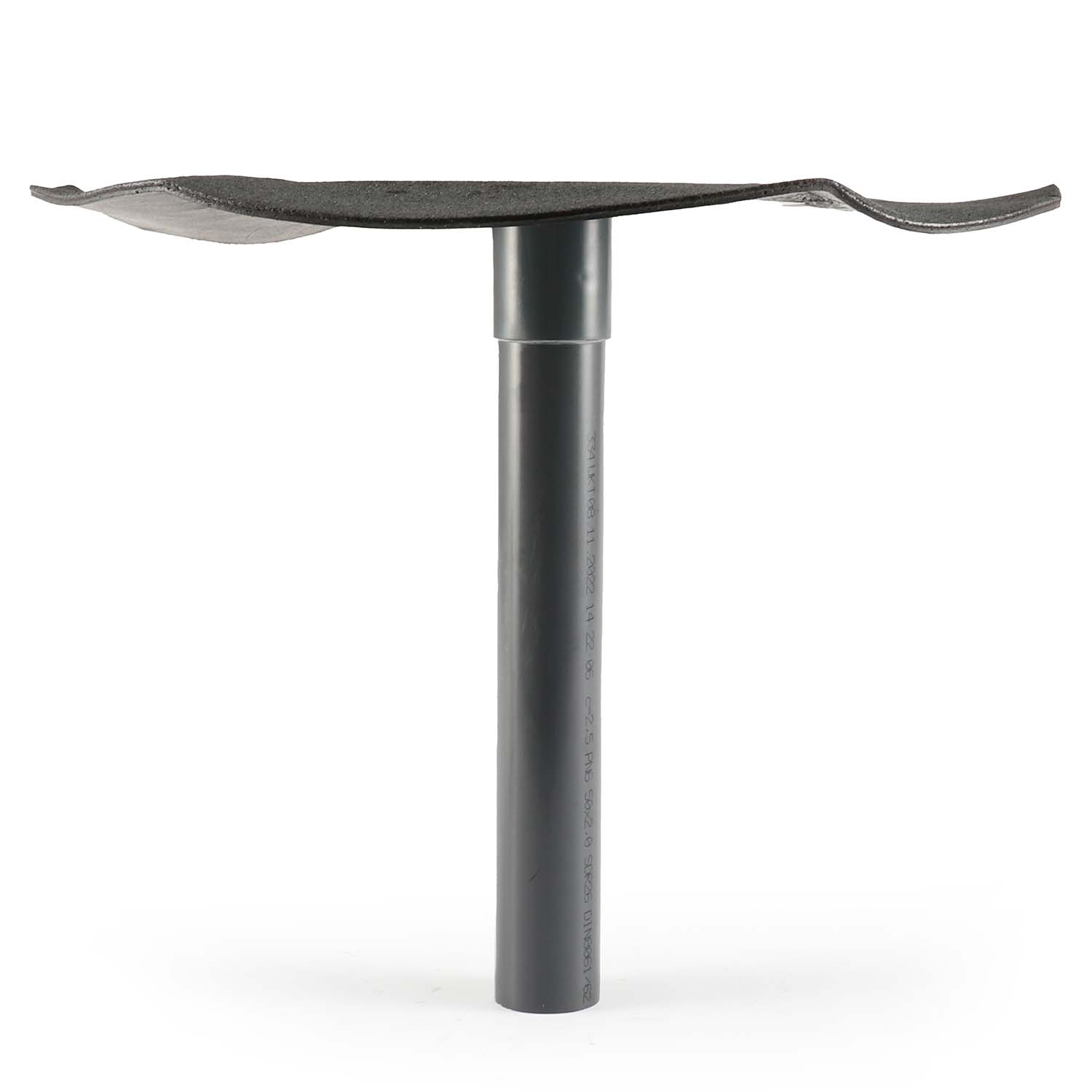 Fleck Flachdach-Unterteil DN 50 mit Flansch aus Bitumen-Schweißbahn