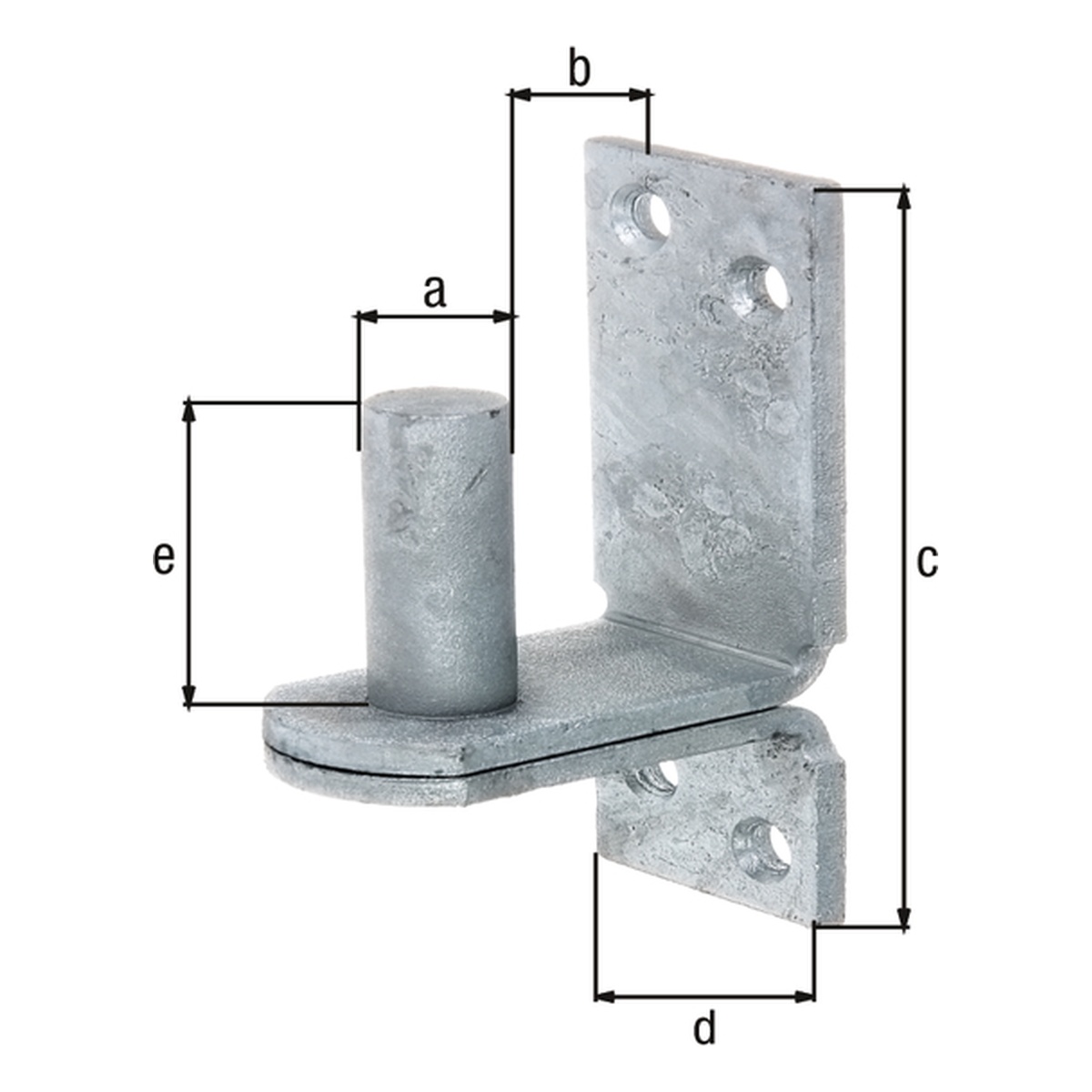 Alberts Kloben auf Platte feuerverzinkt DII Ø16 mm Weit