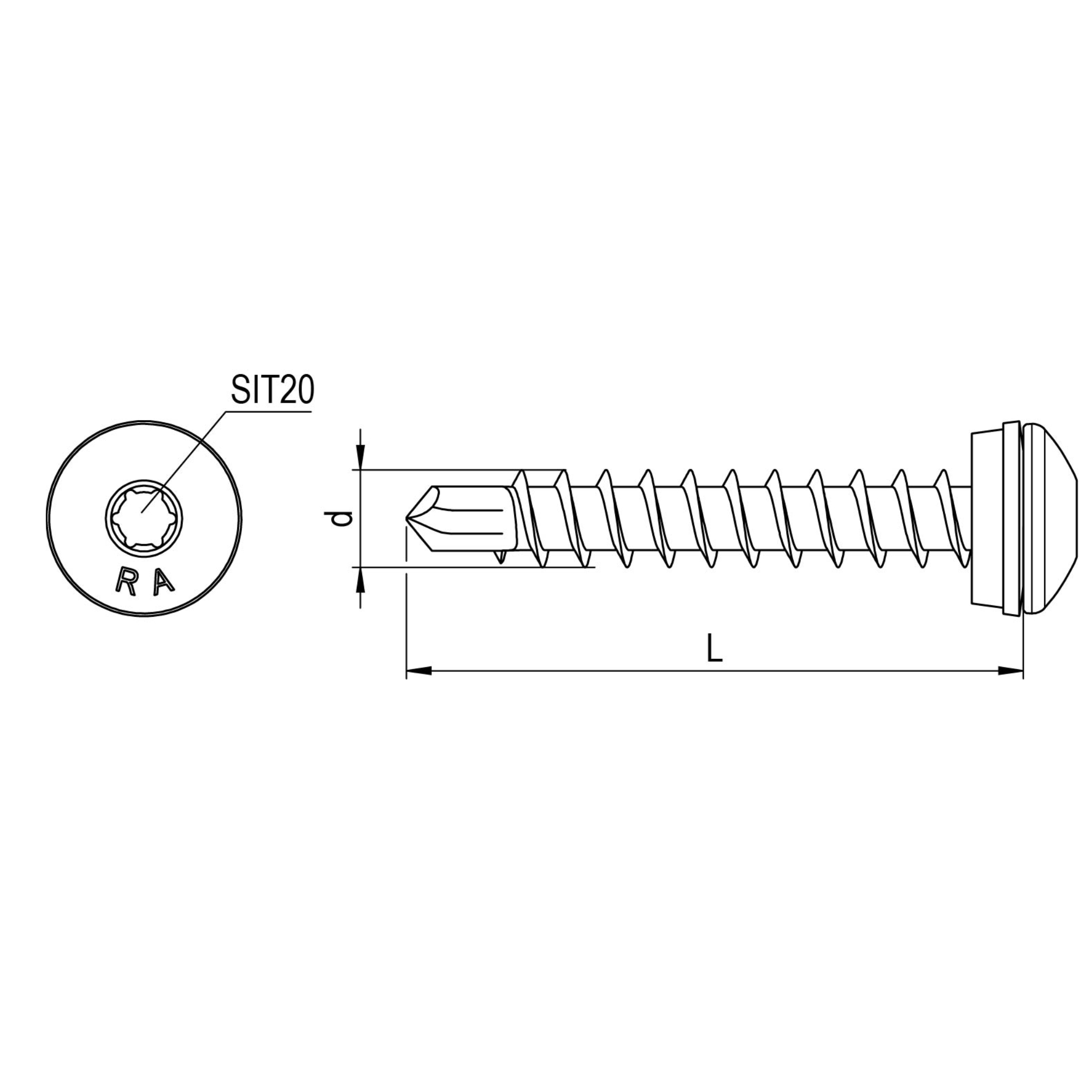 Reisser Bohrschraube Trapezblech Pan Head 4,8 x 25 mm 100 Stk.