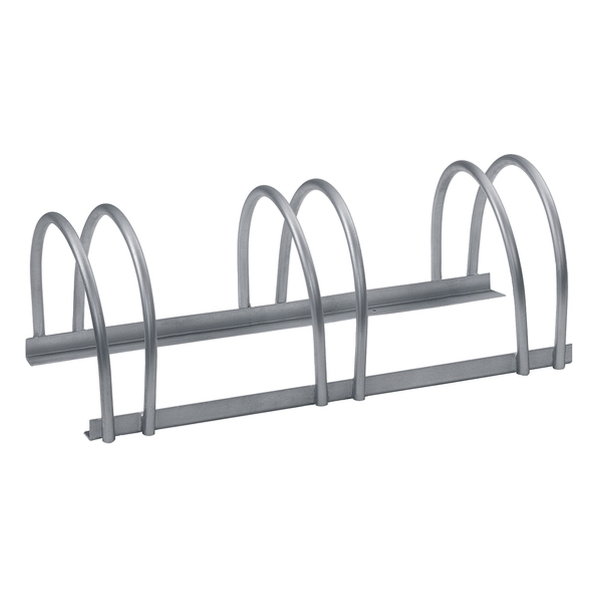 Alberts Mehrfach-Fahrradständer, freistehend, 255 x 300 x 700 mm, Stahl roh, feuerverzinkt - 1 Stk.