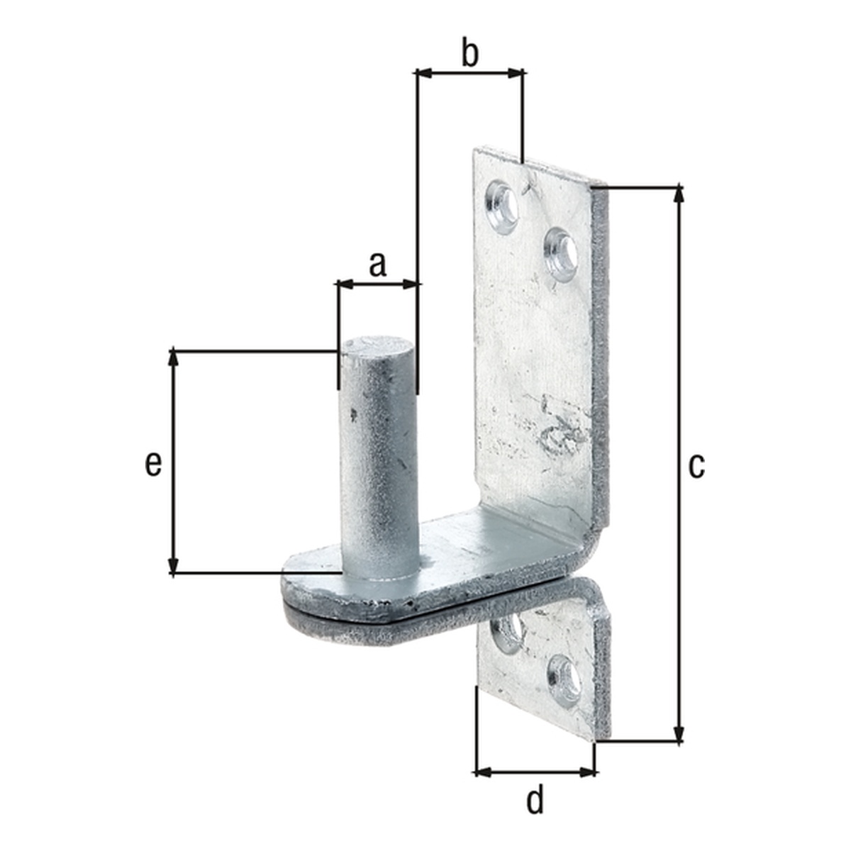Alberts Kloben auf Platte feuerverzinkt DII Ø13 mm Weit