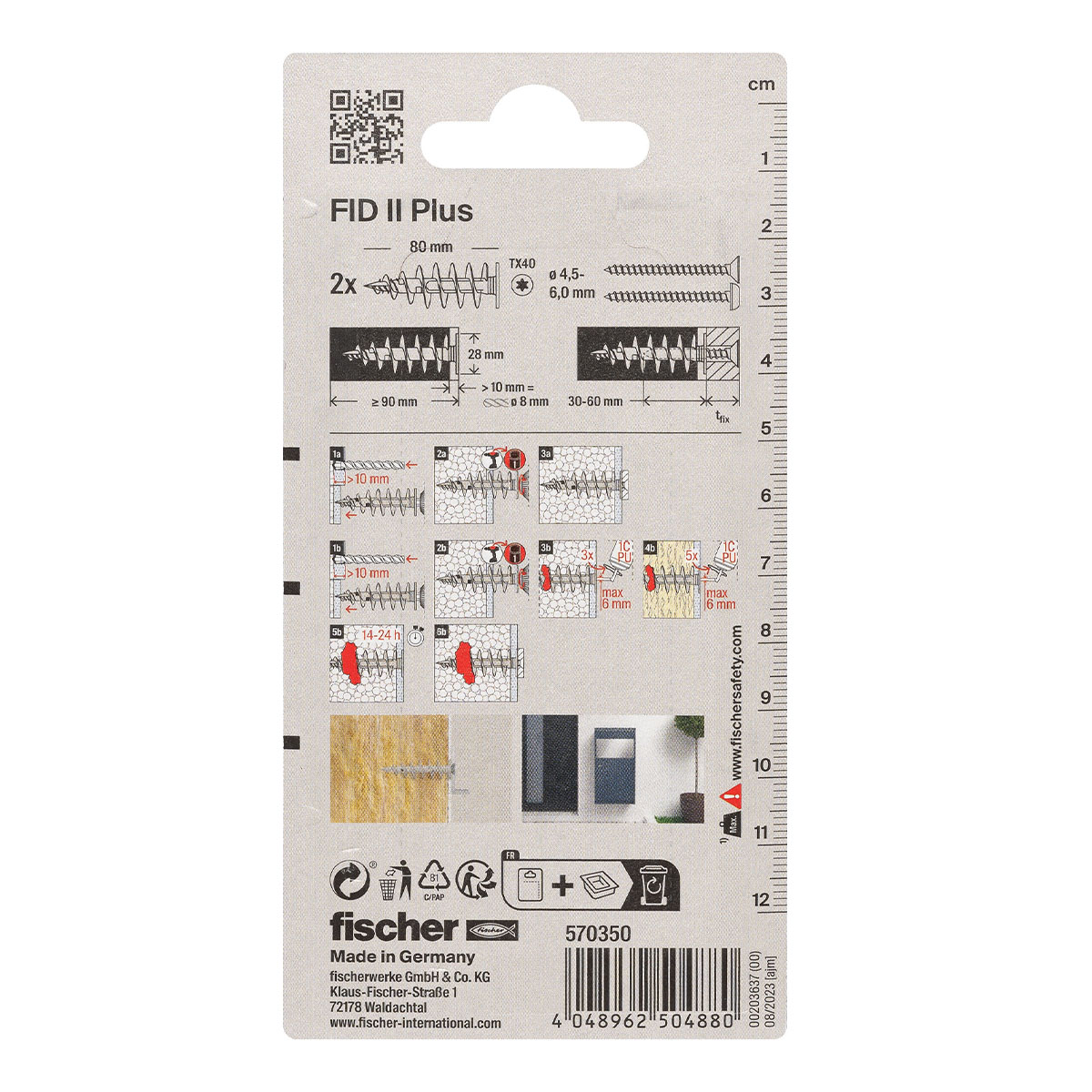 fischer Dämmstoffdübel FID II Plus, 80 mm - Blister