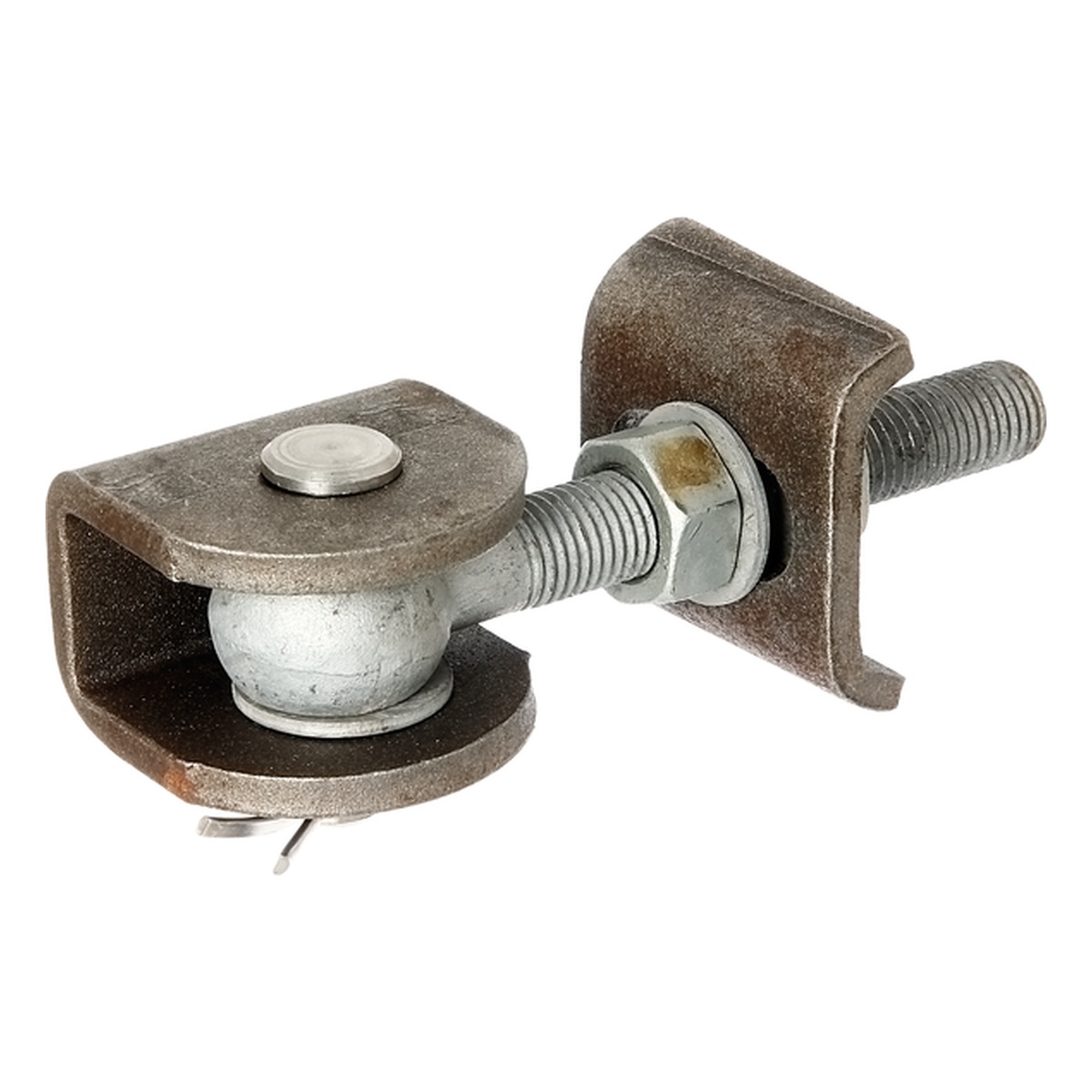 Alberts Torband für 180° Öffnung, 70 x 33 x 70 mm, Anschweißteile: Stahl roh, Bolzen und Splint: Edelstahl, Schrauben und Muttern: feuerverzinkt - 1