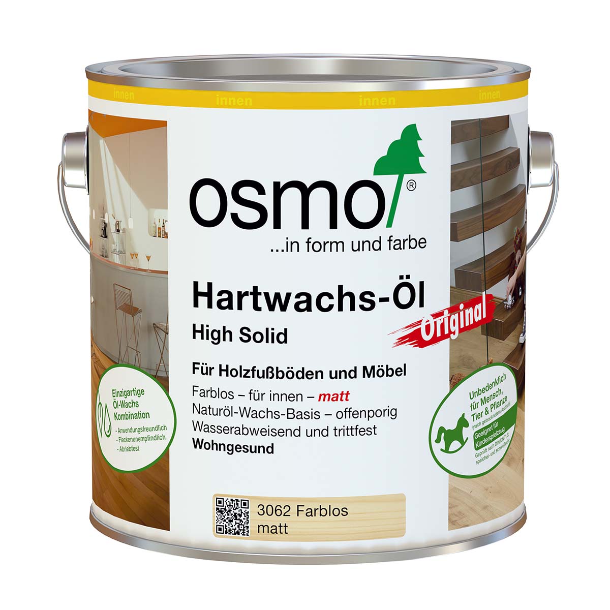 Osmo Hartwachs-Öl 2,5 l Farblos, matt Osmo Hartwachs-Öl 2,5 l Farblos, matt
