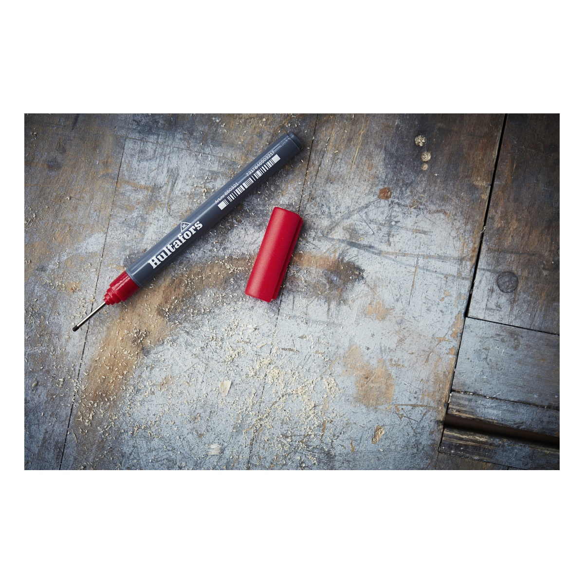 Hultafors Tinten-Tieflochmarker rot, permanente Tinte