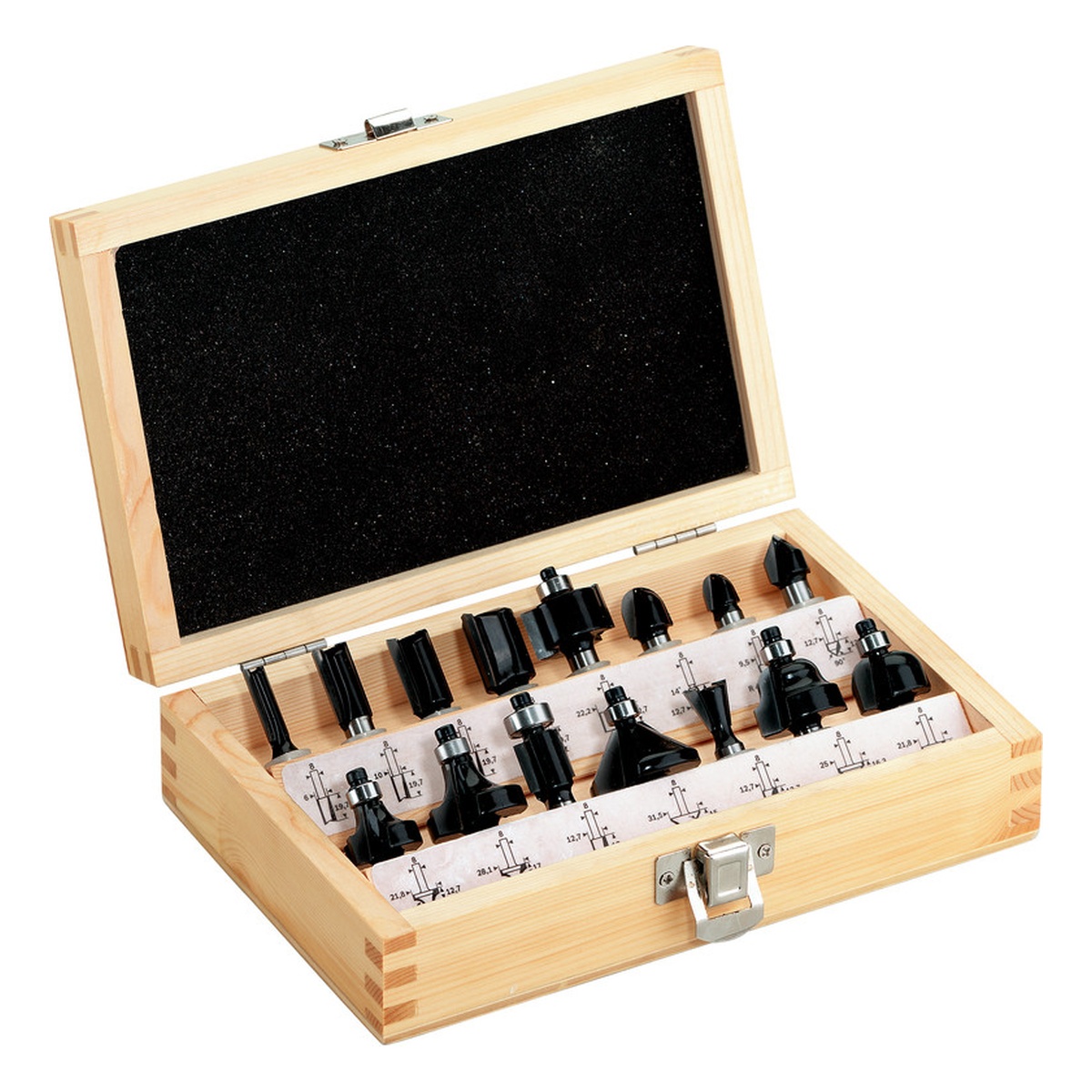 Metabo Fräsersortiment-SP, 8 mm, 15-tlg. - 1 Stk. Metabo Fräsersortiment-SP, 8 mm, 15-tlg. - 1 Stk.