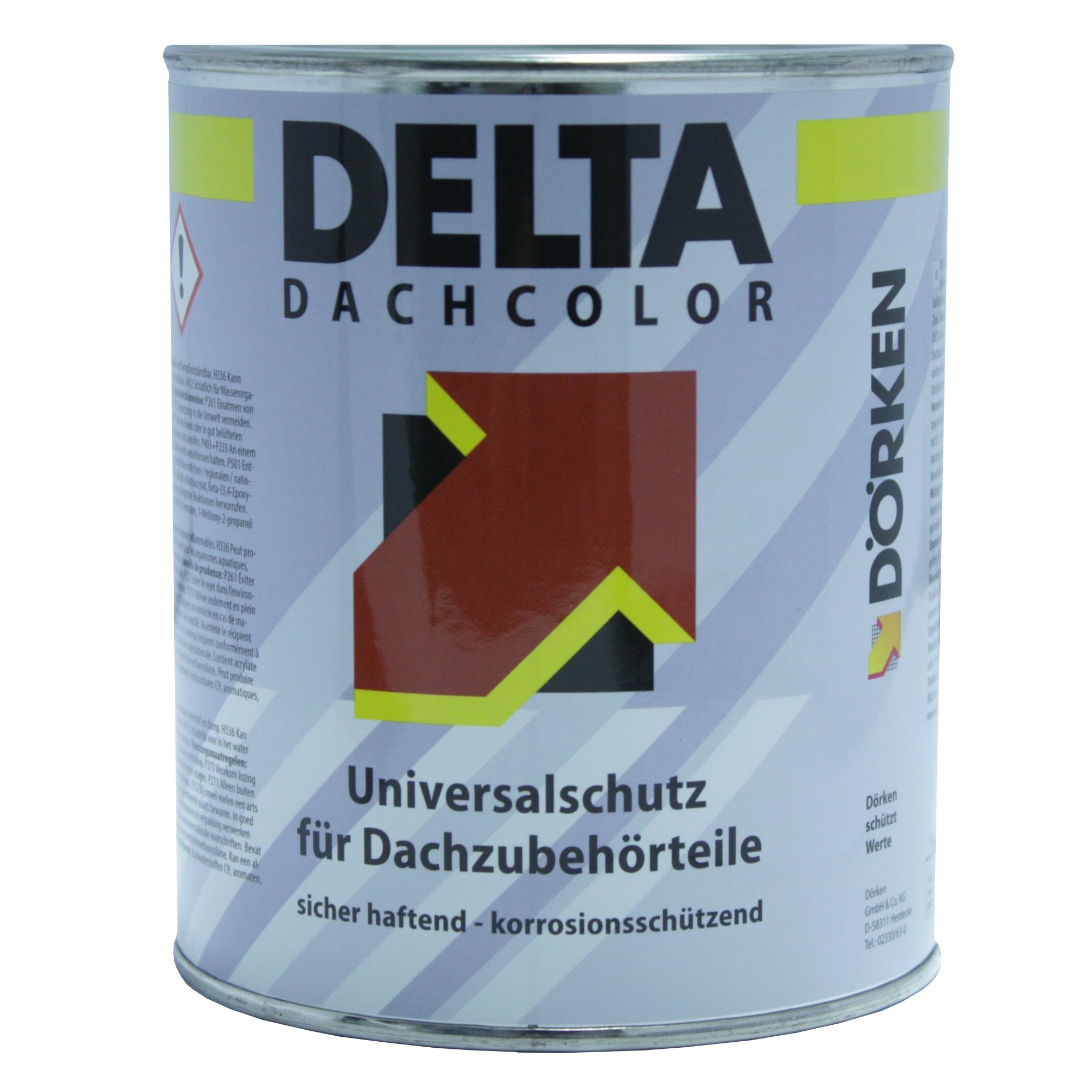 Dörken Delta Dachcolor, RAL3990 rot, 1 l Dörken Delta Dachcolor, RAL7991 schiefergrau, 1 l