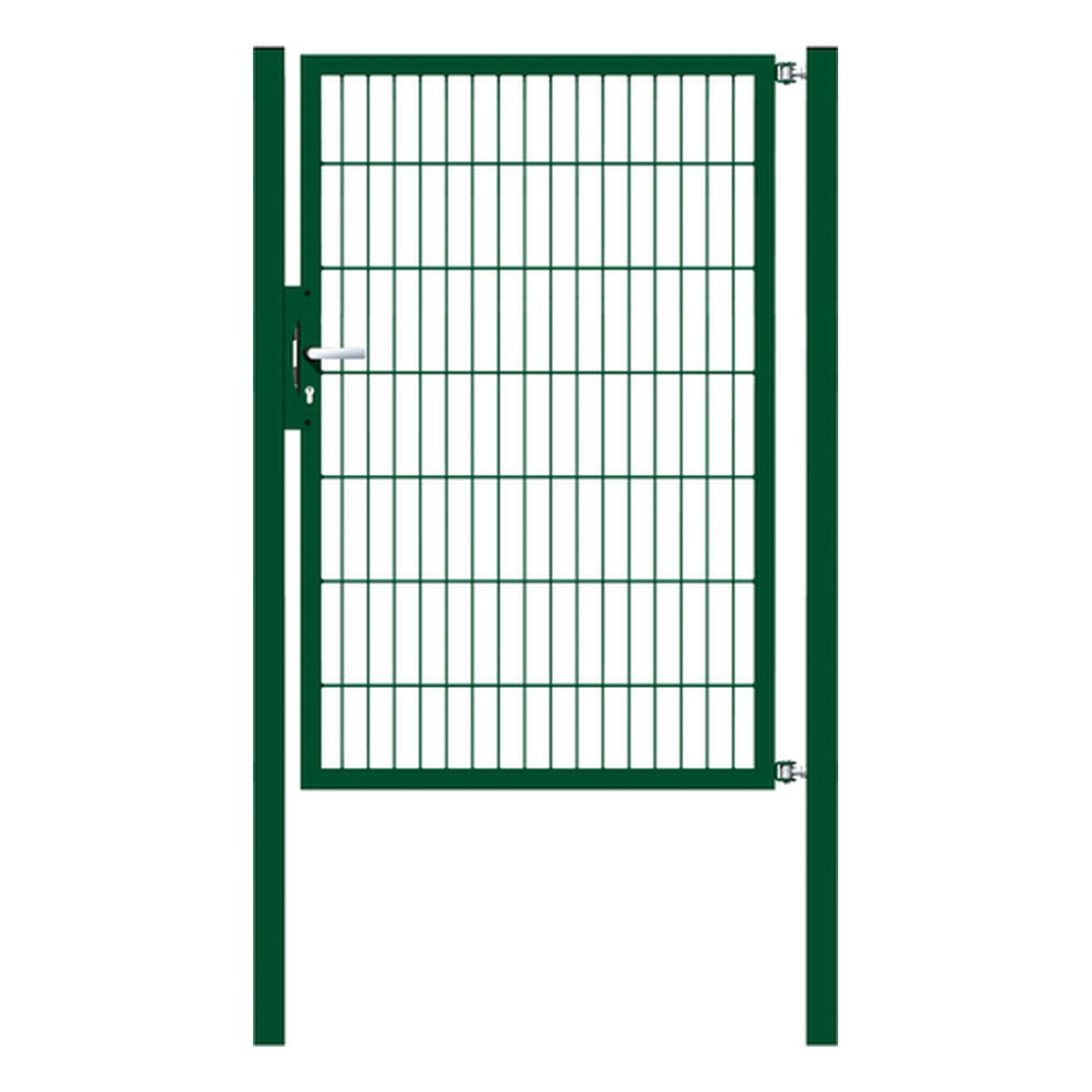 Alberts Einzeltor Flexo, Typ 6/5/6, 1400 x 1000 mm, Pfosten: 60 x 60 mm, Stahl roh, feuerverzinkt, grün kunststoffbeschichtet RAL 6005 - 1 Stk.