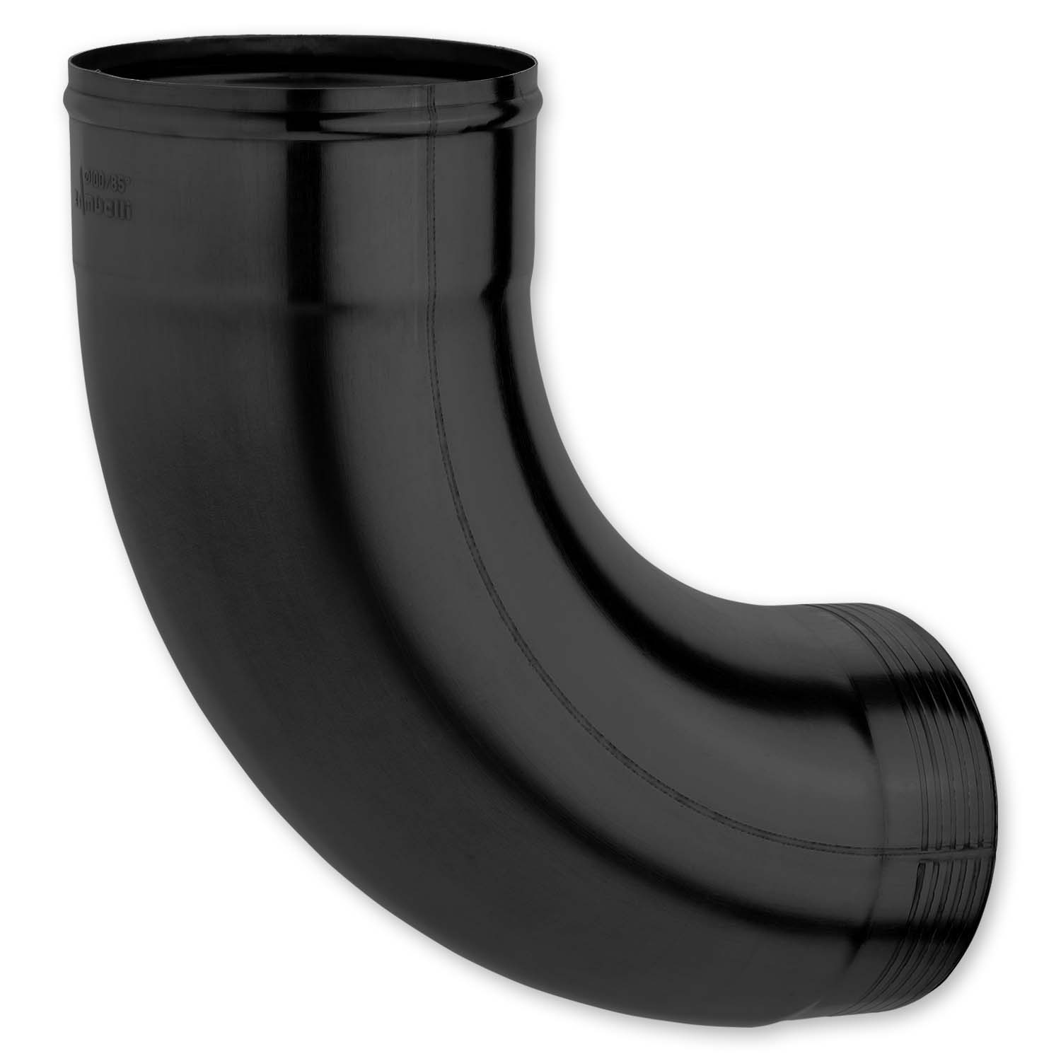 Zambelli Fallrohrbogen 85 Grad 100 mm, verzinkt, Schwarz, einteilig gefalzt Zambelli Fallrohrbogen 85 Grad 100 mm, verzinkt, Schwarz, einteilig gefalzt