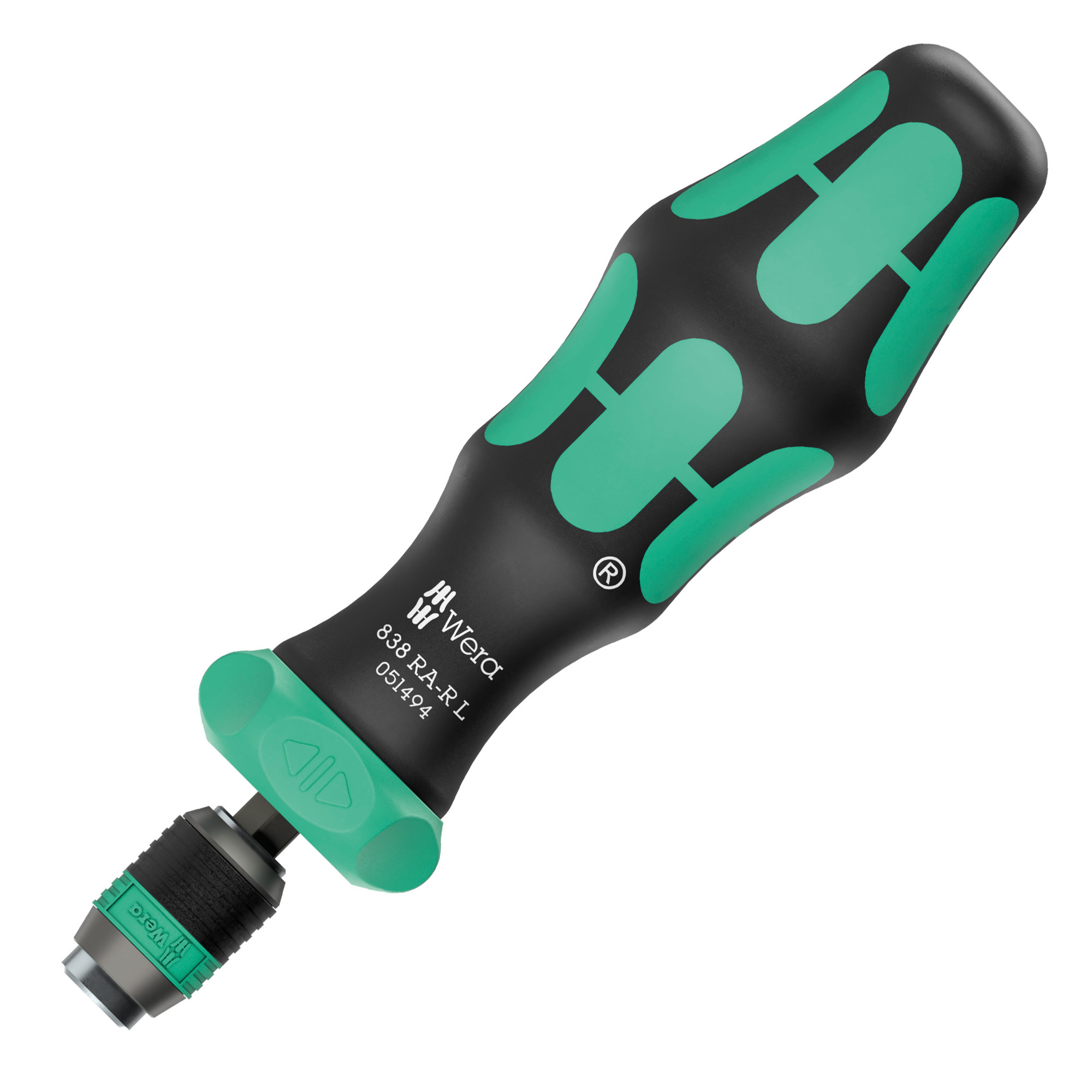 Wera Ratschenschraubendreher 838 RA-R L, 1/4 Zoll x 140 mm, mit Bithalter