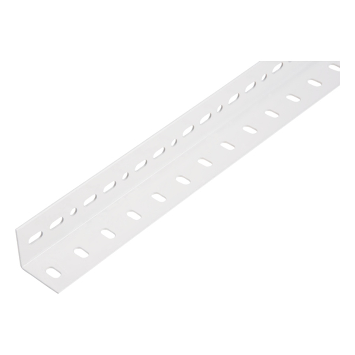 Alberts Conceptor Winkelprofil, gelocht, 35 x 35 x 2000 mm, Stahl roh, sendzimirverzinkt, weiß kunststoffbeschichtet RAL 9016 - 1 Stk.