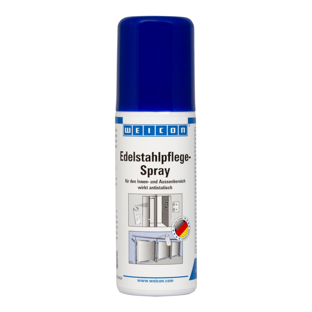 WEICON Edelstahlpflege-Spray, Reinigungs- und Schutzöl, 50 ml