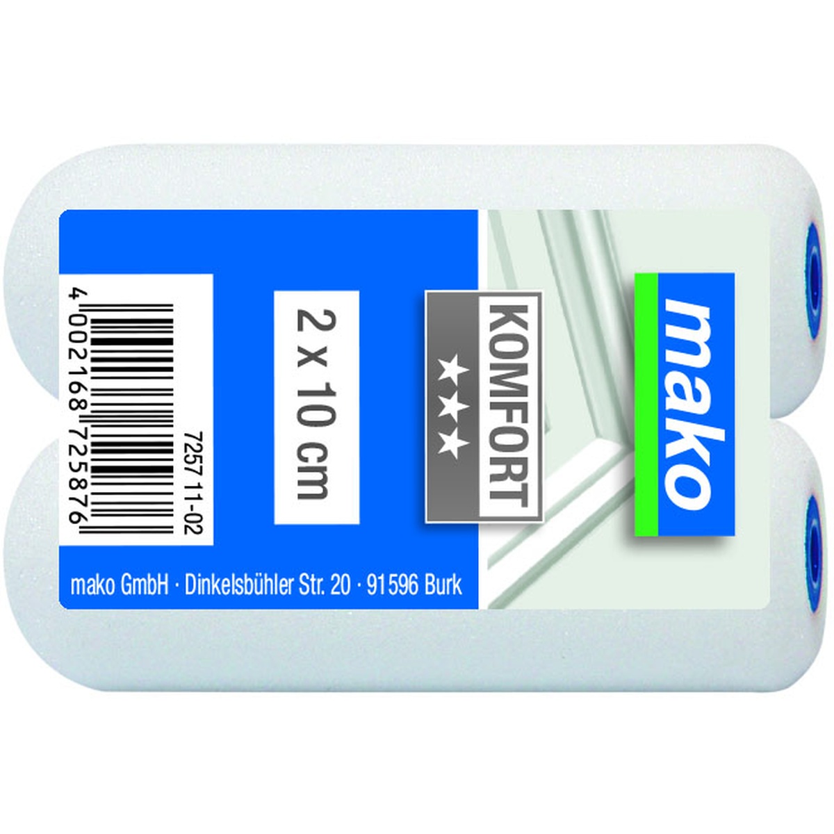 Mako Lackroller Ersatzwalze 10 cm, 2 stk.