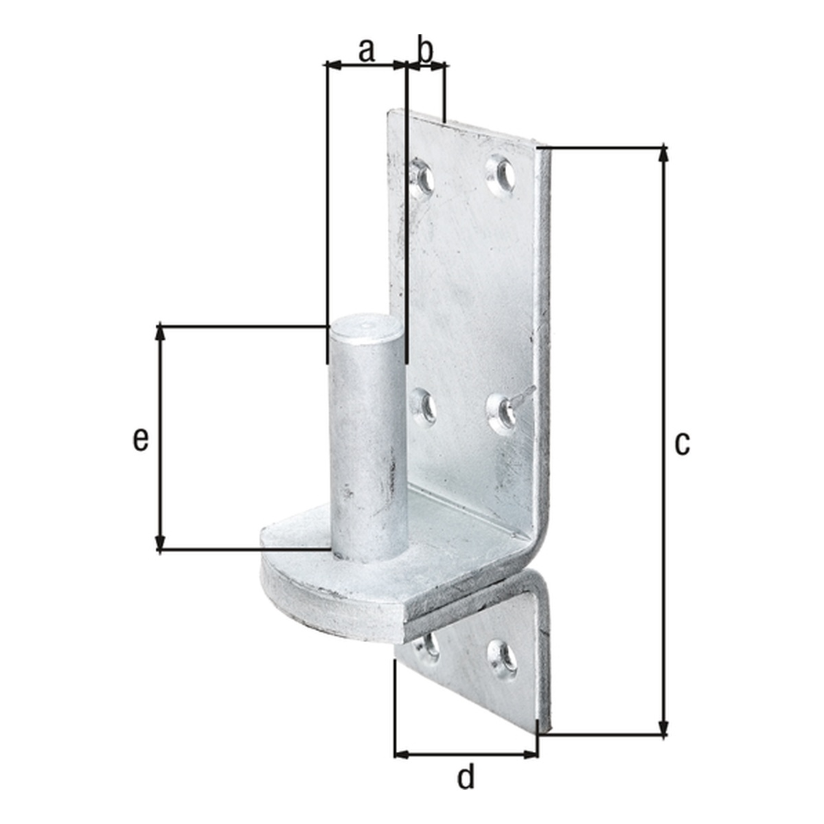 Alberts Kloben auf Platte feuerverzinkt DI Ø20 mm Eng