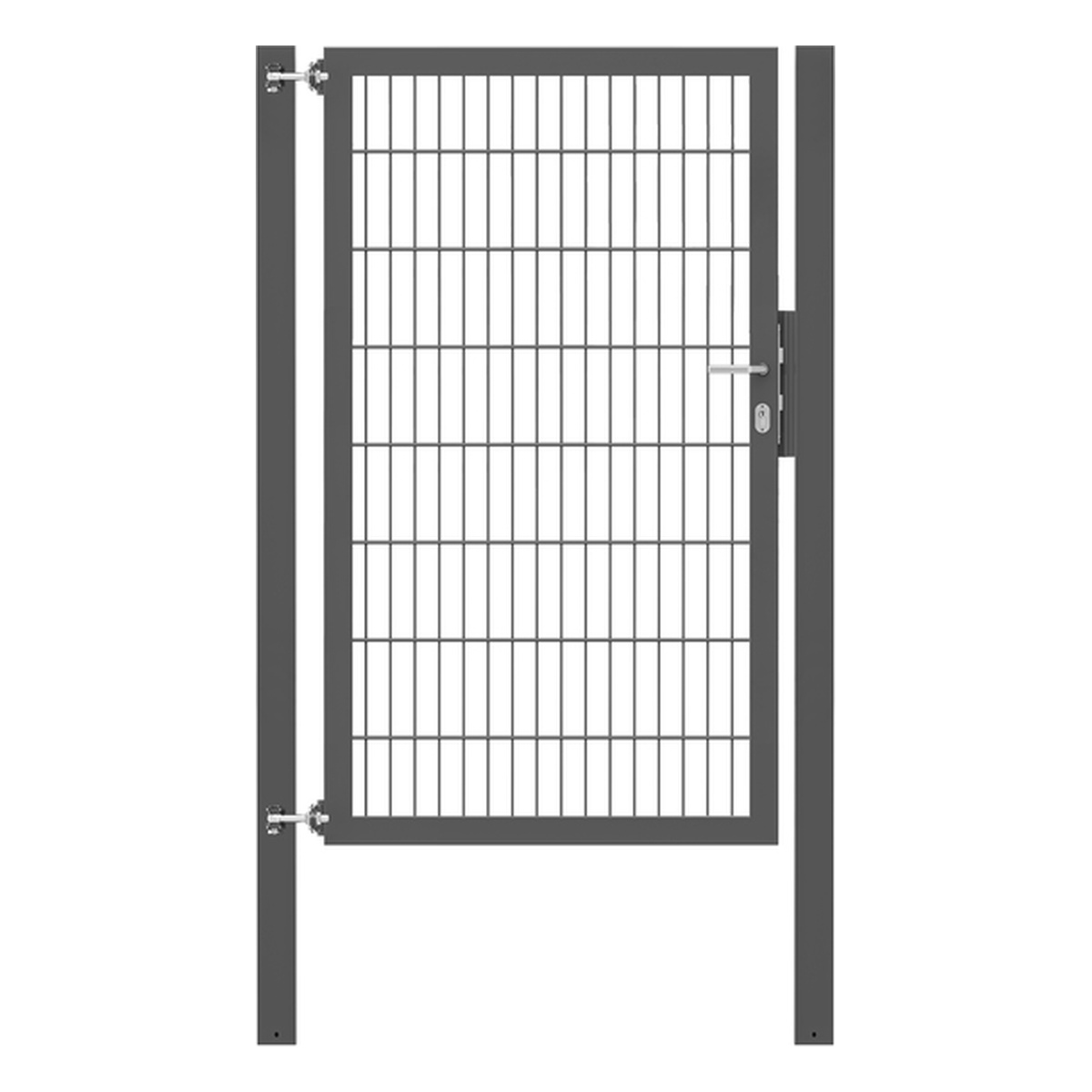 Alberts Einzeltor Flexo Plus, Typ 8/6/8, 1600 x 1000 mm, Pfosten: 80 x 80 mm, Stahl roh, feuerverzinkt, anthrazit kunststoffbeschichtet RAL 7016 - 1 Stk.