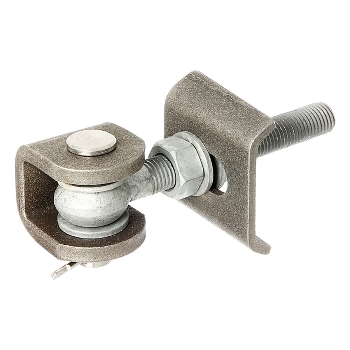 Alberts Torband für 180° Öffnung, 60 x 27 x 45 mm, Anschweißteile: Stahl roh, Bolzen und Splint: Edelstahl, Schrauben und Muttern: feuerverzinkt - 1