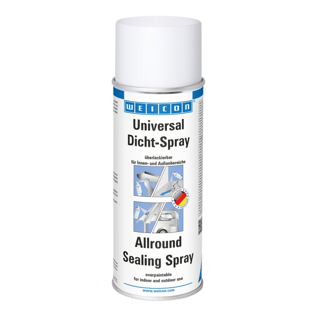 WEICON Universal Dicht-Spray sprühbarer Kunststoff, 400 ml, Grau