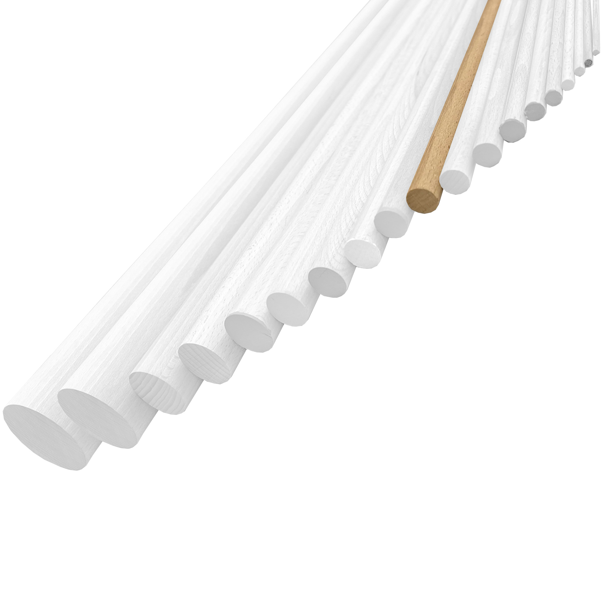 Facett Rundstab Buche 16 x 1000 mm, glatt - 1 Stk. Facett Rundstab Buche 16 x 1000 mm, glatt - 1 Stk.