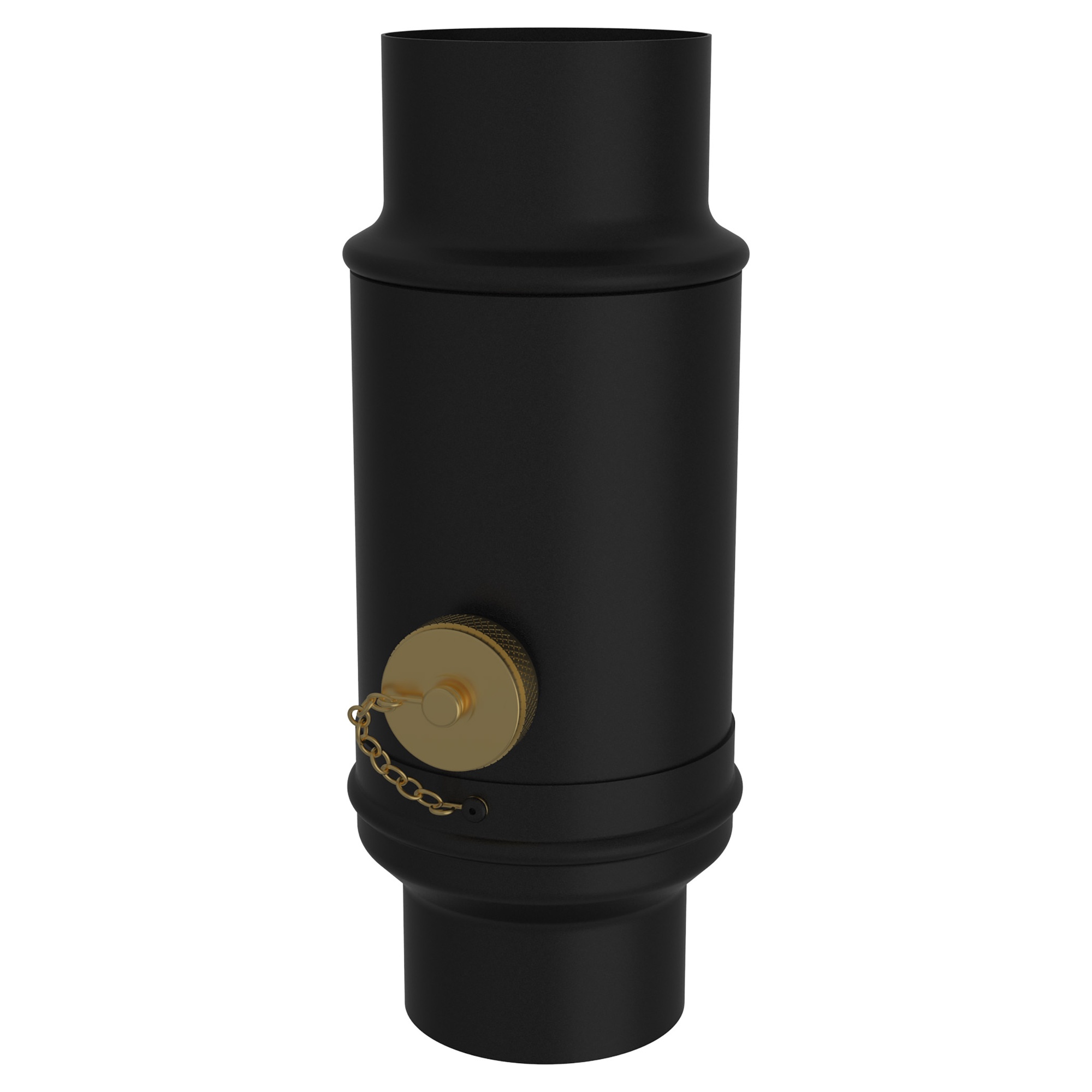 Zambelli Wassersammler Ø 80 mm, Schwarz RAL 9005, COLORDUR, mit Schlauchanschlussset, zylindrisch - 1 Stk.