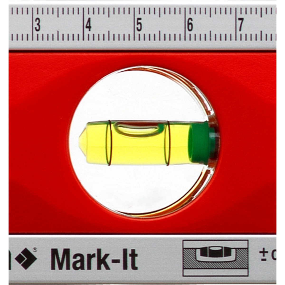 Sola Markier-Wasserwaage MARK-IT, 80 cm, Alu-C-Profil mit Messschiebern und Mittelpunkt-Skala