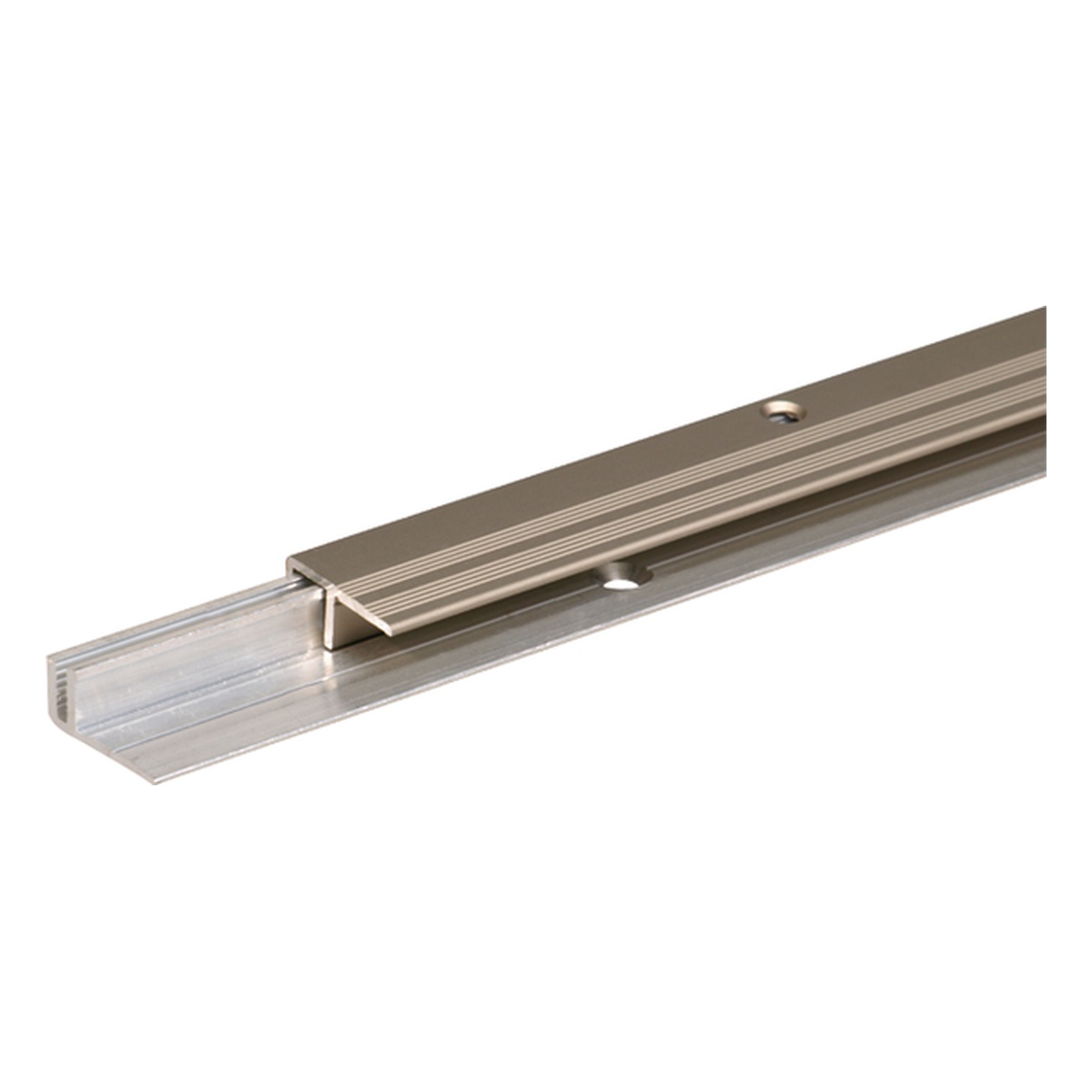 Alberts Abschlussprofil Pro, 22 x 900 x 18 mm, Aluminium, Trägerprofil: blank, Deckprofil: edelstahlfarbig eloxiert - 1 Stk.