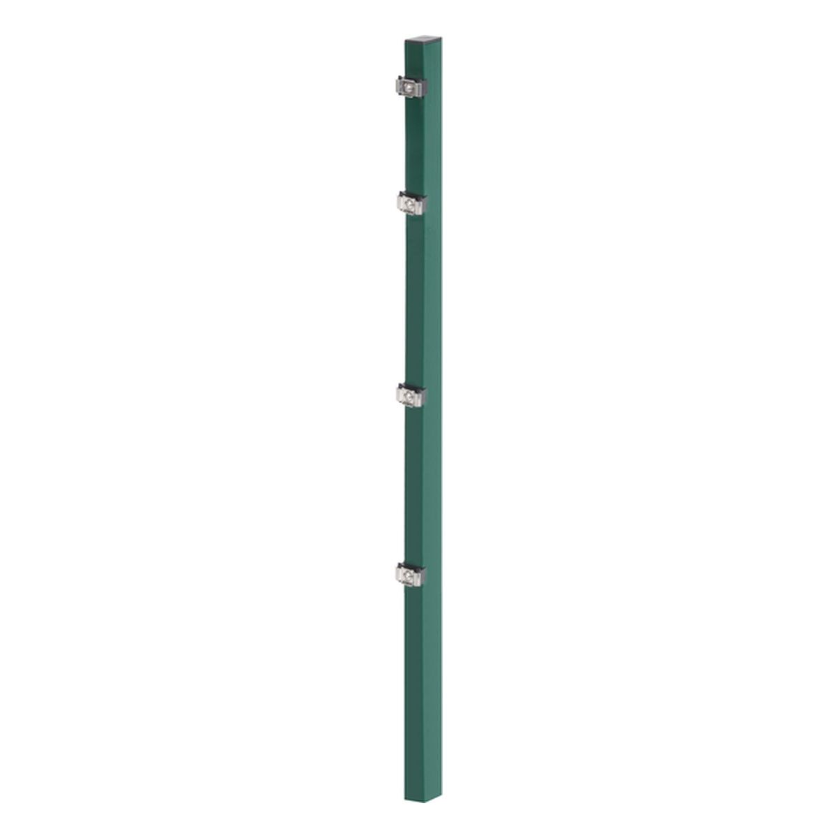 Alberts Zaunpfosten, 60 x 40 mm, zum Einbetonieren, grün RAL 6005, verschiedene Größen