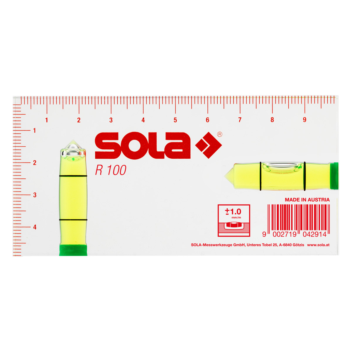 Sola Klein - Wasserwaage R 102 95 x 49 x 15 mm
