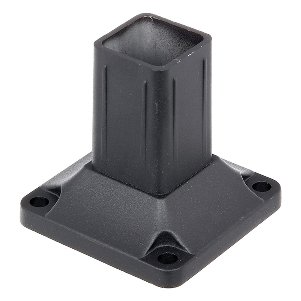 Alberts Pfostenträger für Zaunpfosten aus Aluminium, 100 x 100 x 100 mm, Aluminium, matt schwarz kunststoffbeschichtet, zum Aufschrauben - 1 Stk.