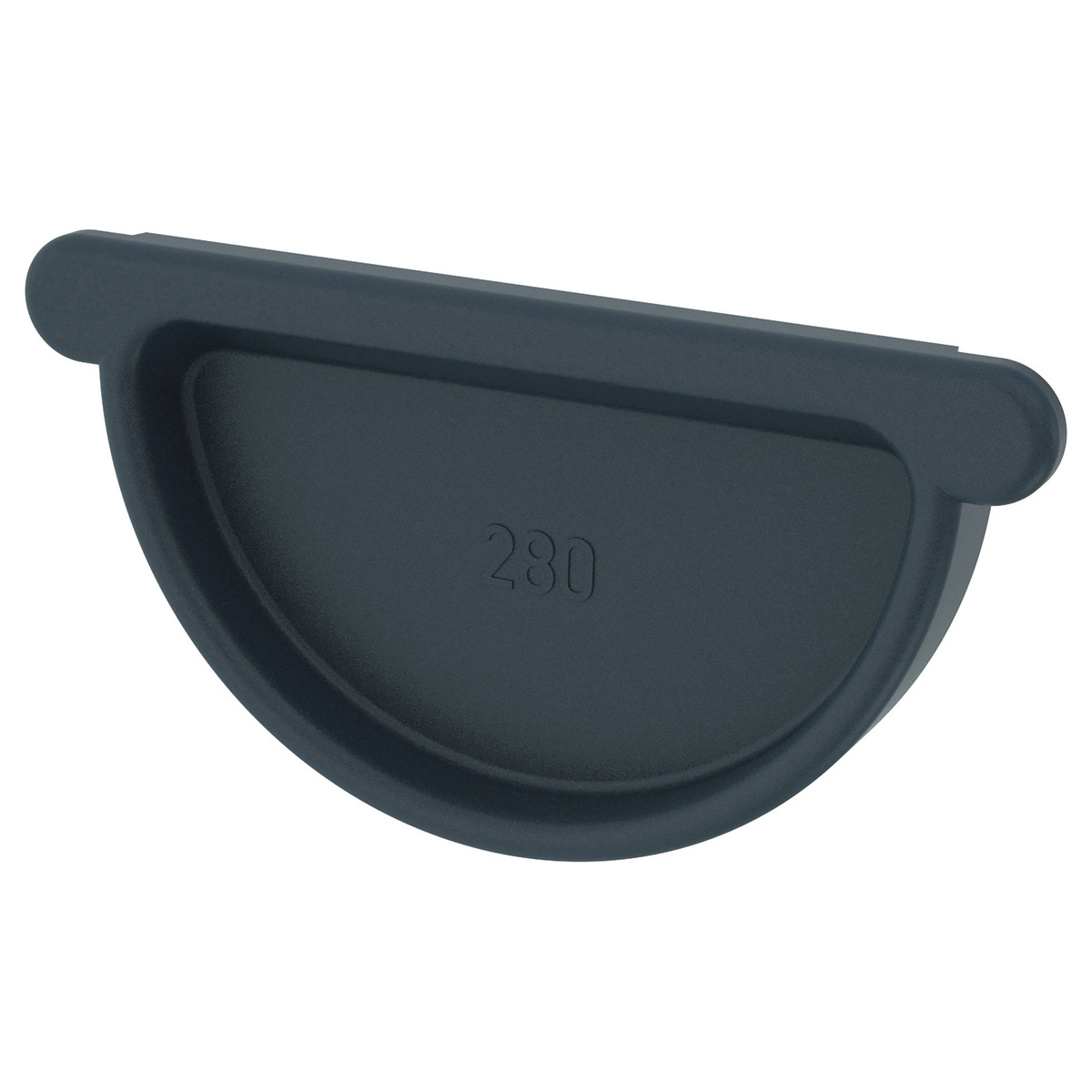 Zambelli Steckboden mit Dichtlippe halbrund 280, 7-teilig, Anthrazit RAL 7016, COLORDUR - 1 Stk.