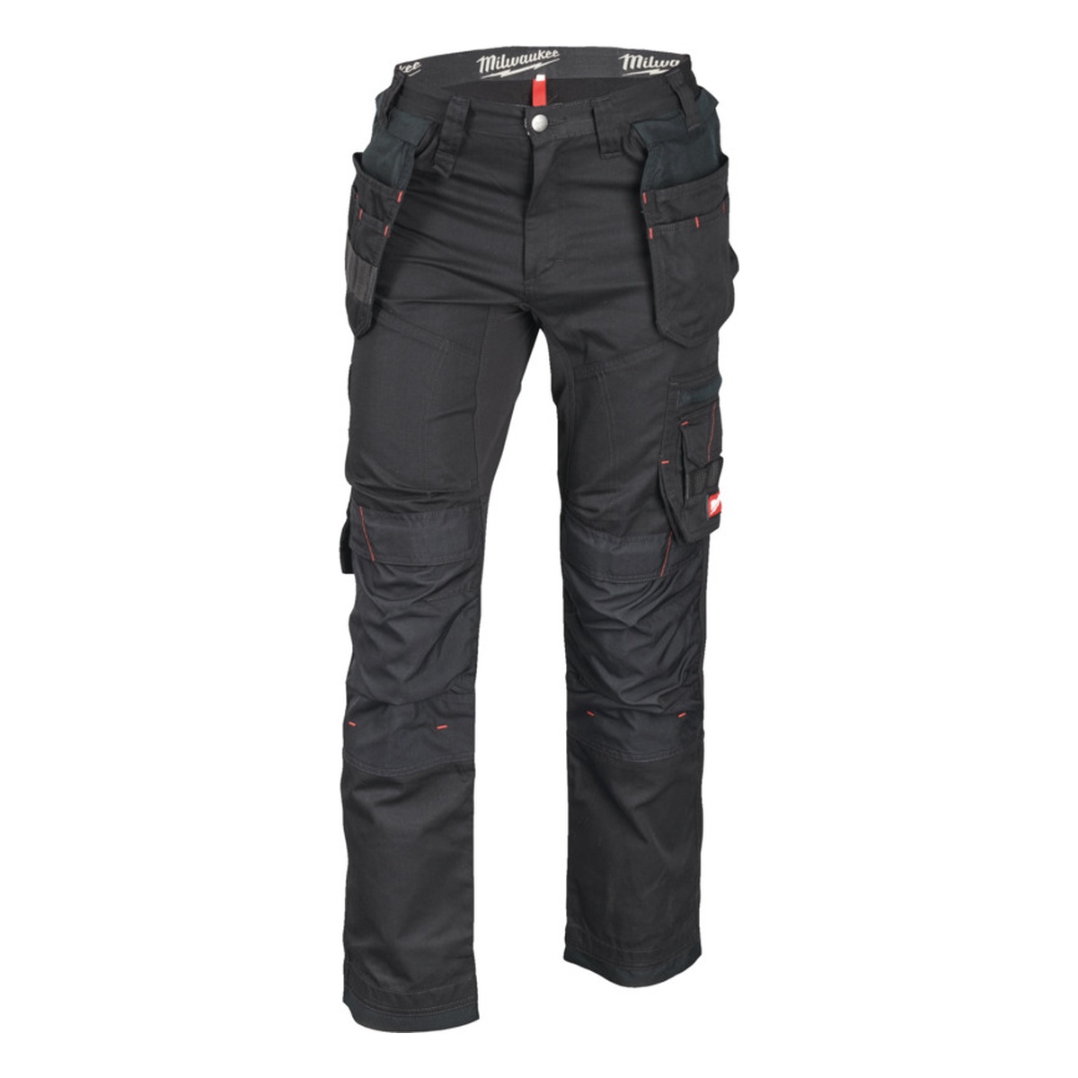 Milwaukee Arbeitshose FREEFLEX schwarz, mit Holster- und Kniepolstertaschen