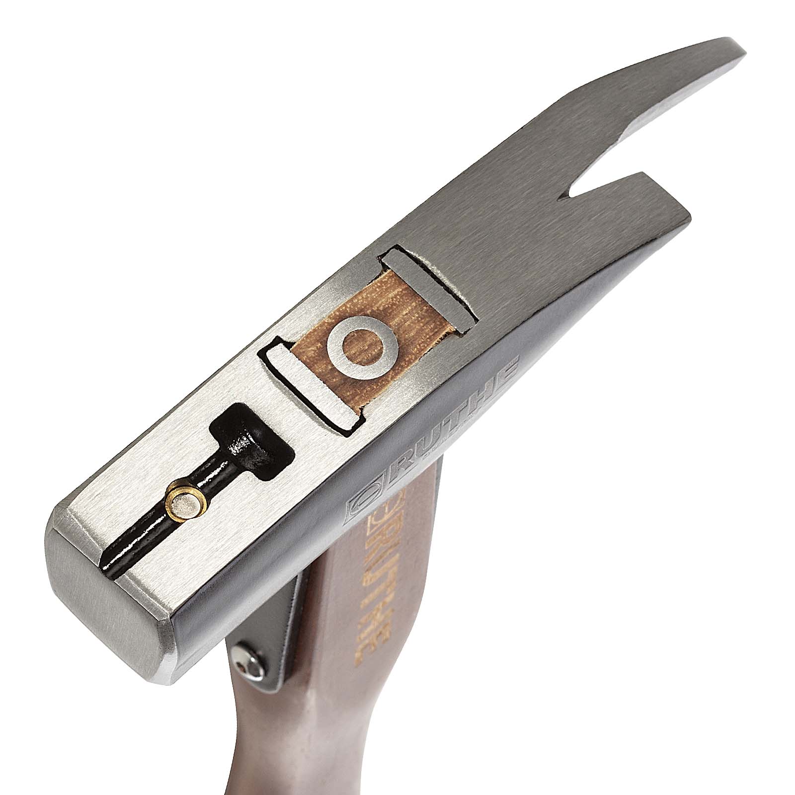 Ruthe Latthammer, 650 g, glatte Bahn, dänische Form, Hickorystiel 360 mm, magnetischer Nagelhalter