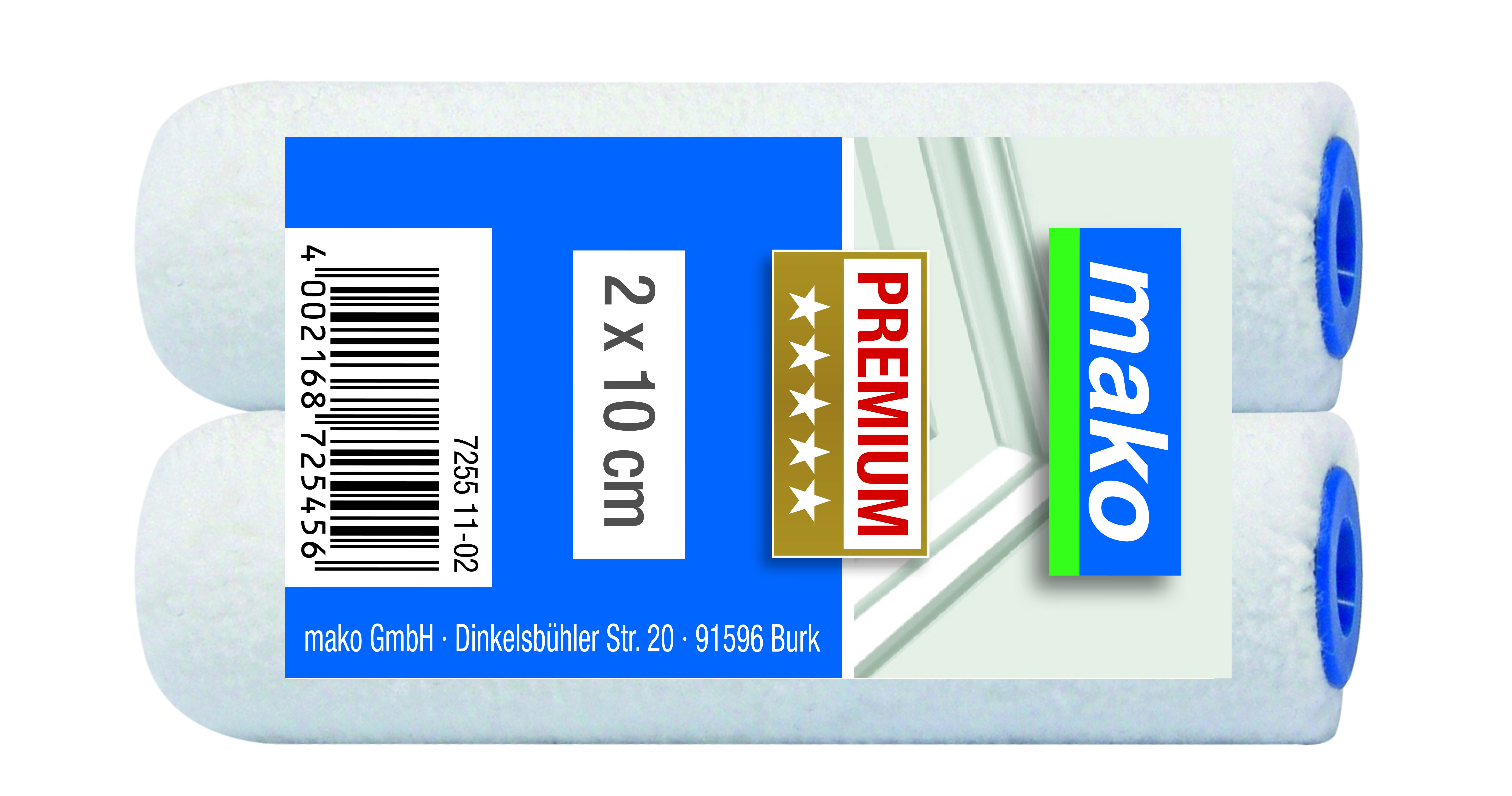 Mako Lackroller Ersatzwalze 10 cm, 2 stk. Mako Lackroller Ersatzwalze 10 cm, 2 stk.