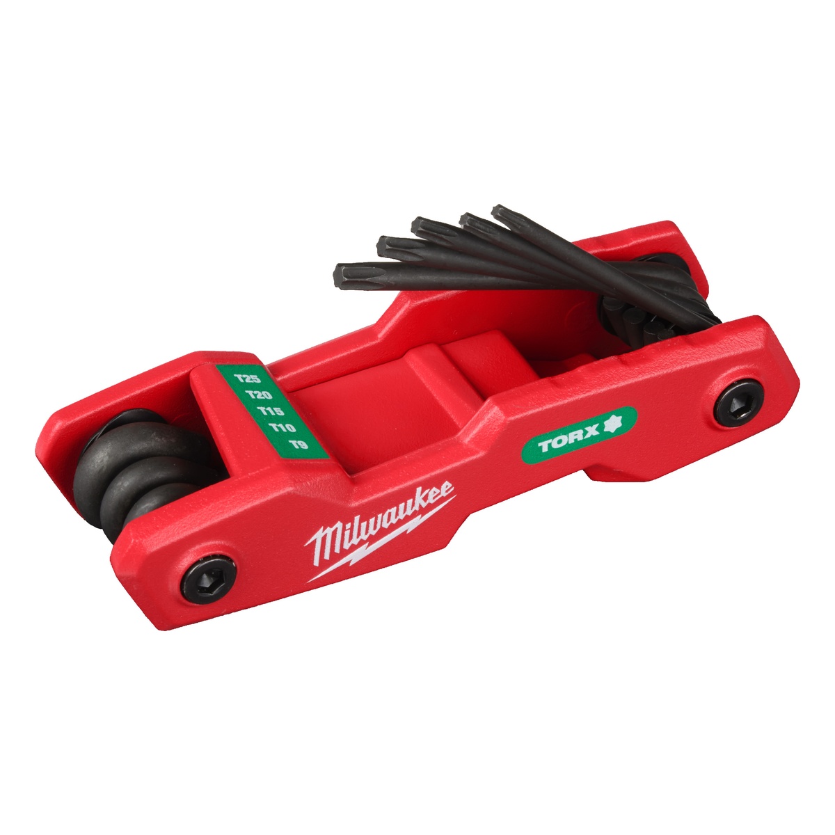 Milwaukee Klappschlüssel-Set TX: TX9, TX10, TX15, TX20, TX25, TX27, TX30, TX40 - 1 Stk. Milwaukee Klappschlüssel-Set TX: TX9, TX10, TX15, TX20, TX25, TX27, TX30, TX40 - 1 Stk.