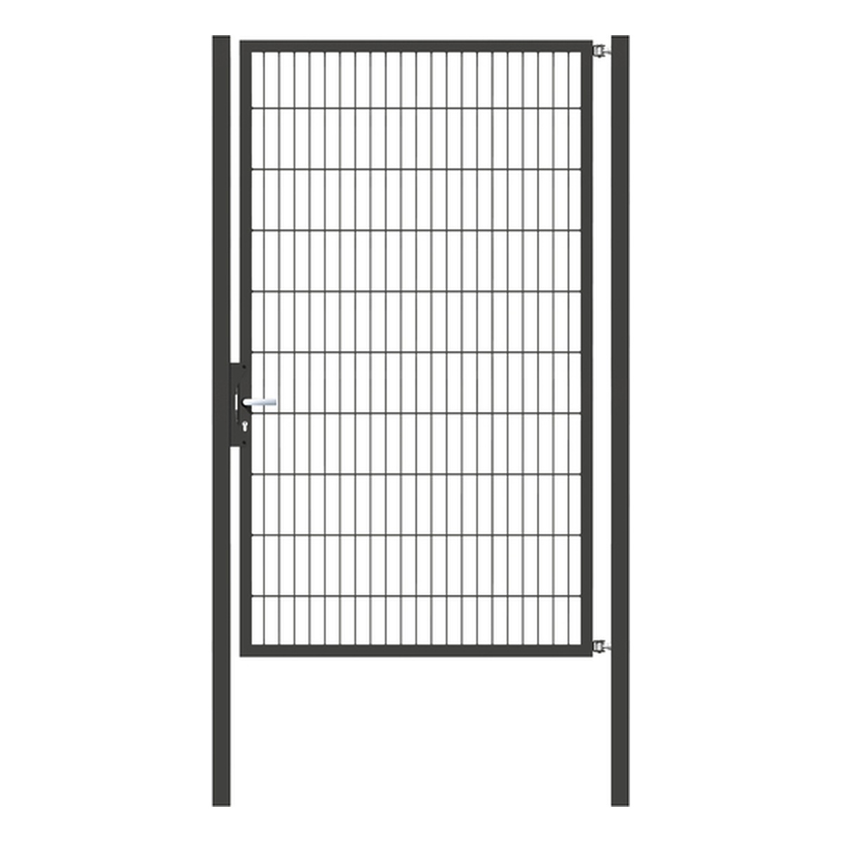 Alberts Einzeltor Flexo, Typ 6/5/6, für Zaunhöhe 2000 mm, 1250 mm breit, anthrazit RAL 7016 - 1 Stk. Alberts Einzeltor Flexo, Typ 6/5/6, für Zaunhöhe 2000 mm, 1250 mm breit, anthrazit RAL 7016 - 1 Stk.