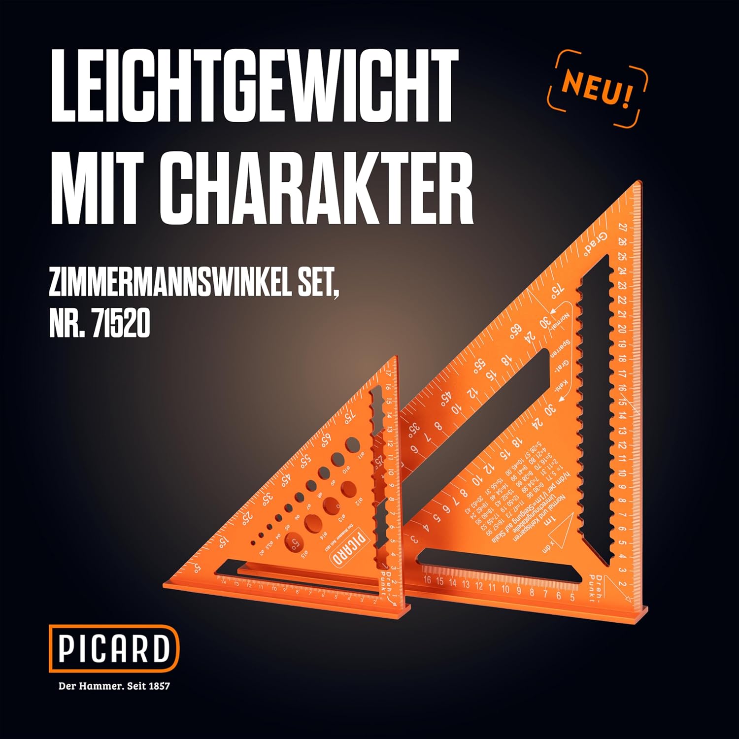 Picard Zimmermannswinkel Alu Set - 1 Stk.