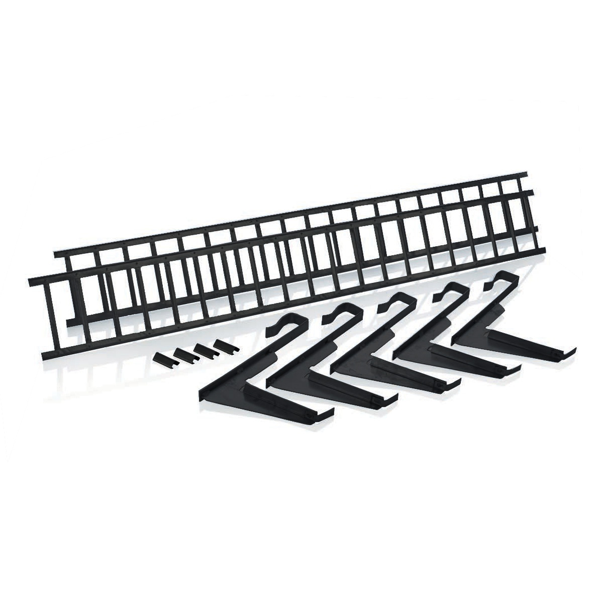 Overhoff Schneefanggitter-Set 3 m, 20/20, RAL9055 schwarz