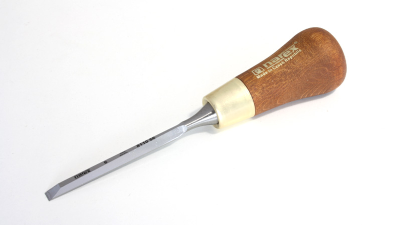 Narex Kurzbeitel Wood Line Plus 6 mm, kurzer Ballengriff mit Messingzwinge, 59 HRC