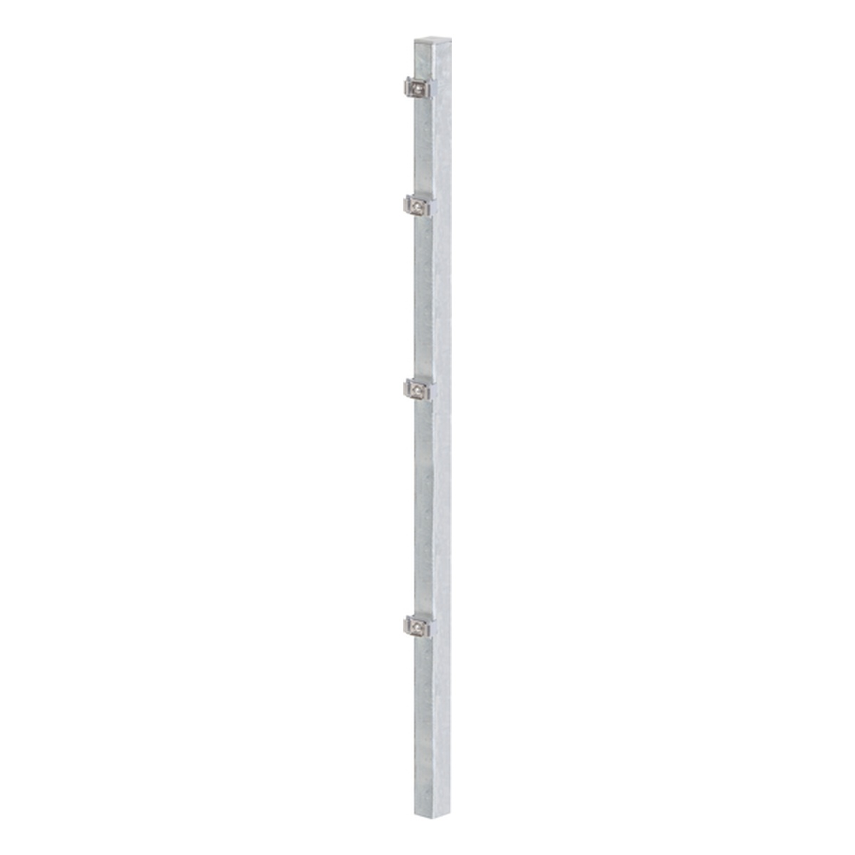 Alberts Zaunpfosten, Länge: 3000 mm, für Mattenhöhe: 2400 mm, Pfostenstärke: 60 x 40 mm, Stahl roh, feuerverzinkt  - 1 Stück