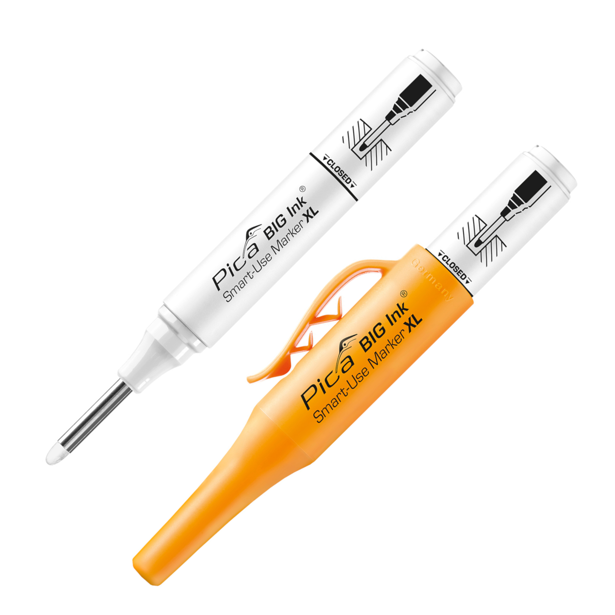 Pica BIG Ink Smart-Use Marker XL 170, 2-4 mm, weiß, Permanent- und Tieflochmarker