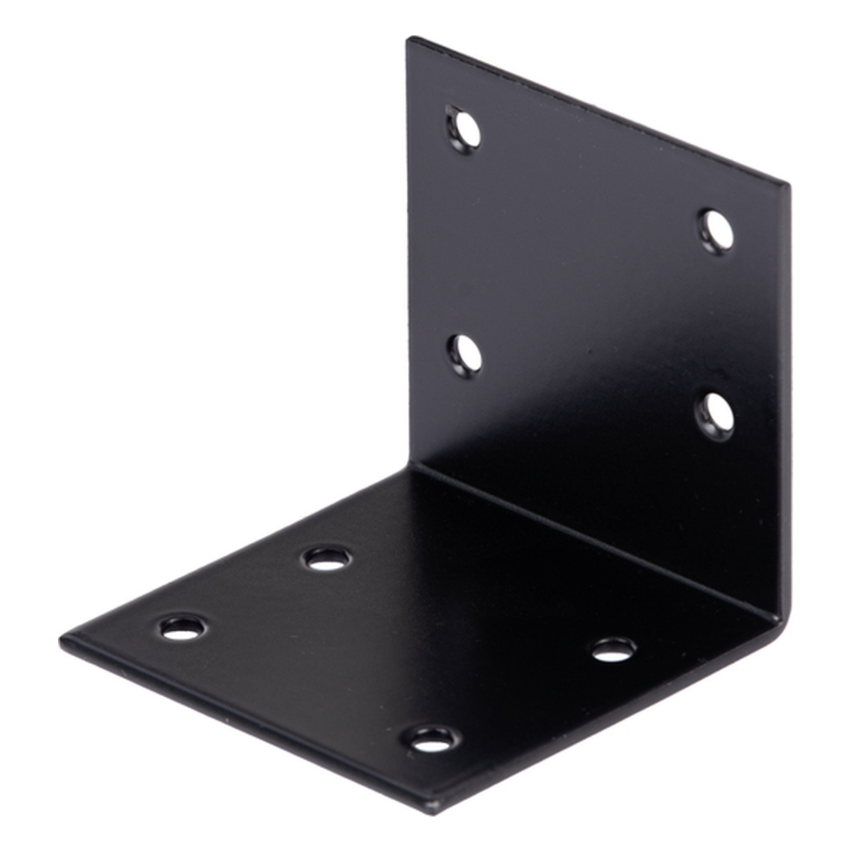 Alberts Breitwinkel, Stahl roh verzinkt, schwarz kunststoffbeschichtet, 60 x 60 x 60 mm - 1 Stk.