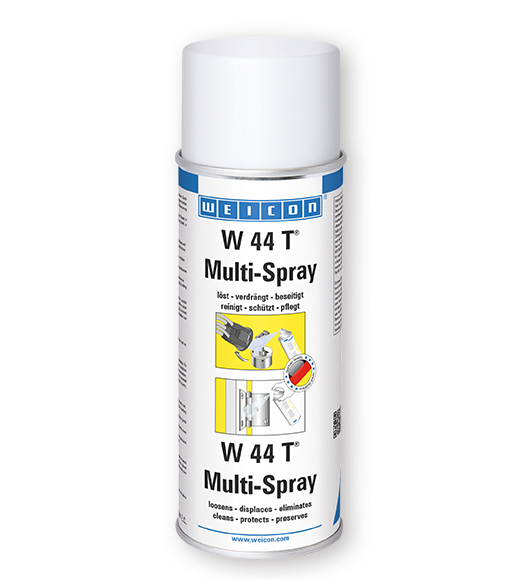 WEICON W 44 T® Multi-Spray, Schmier- und Multifunktionsöl mit 5-fach Wirkung, 400 ml, gelblich, transparent