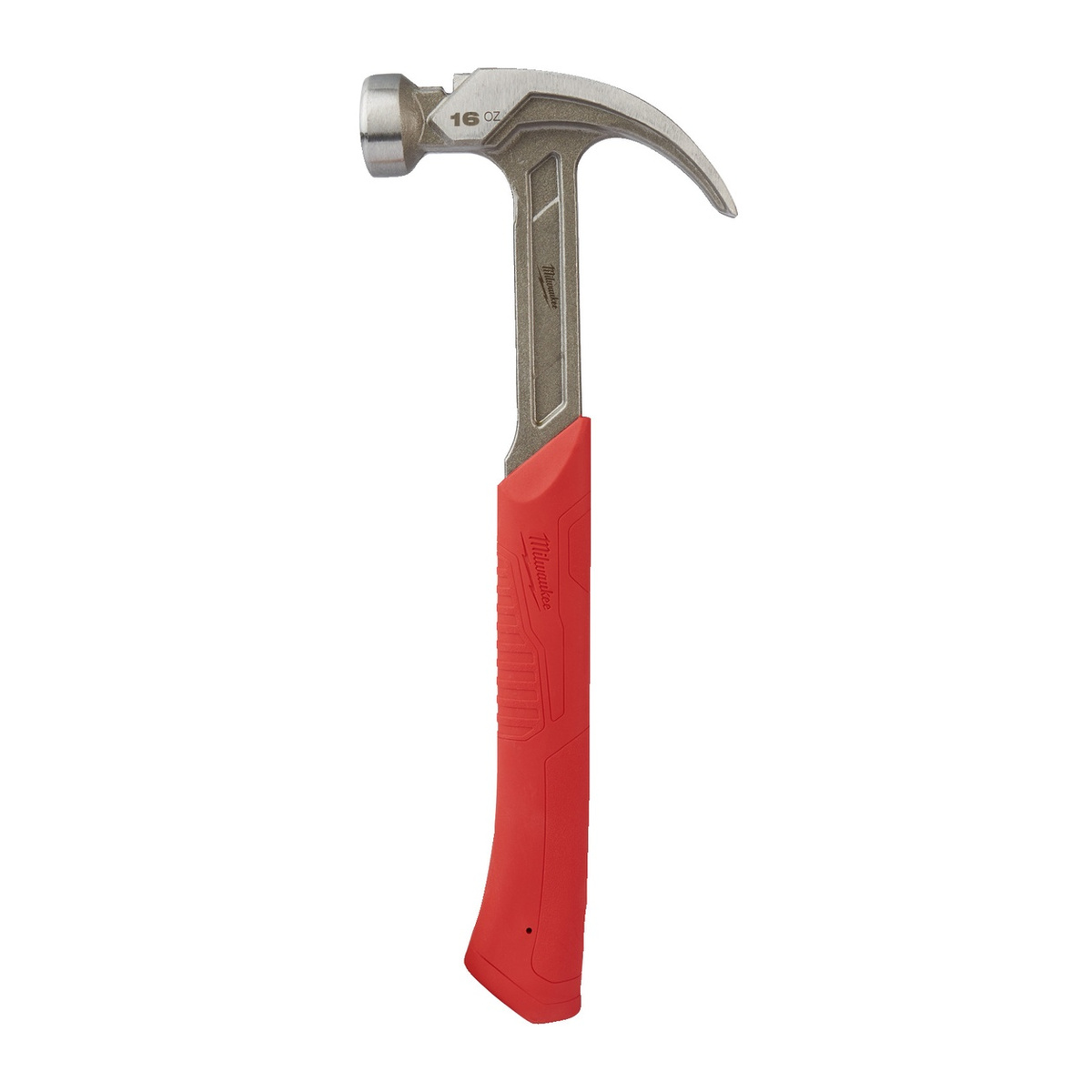 Milwaukee Klauenhammer gekröpft, Stahlstiel mit Kunststoffummantelung, Shockshield-Griff, Magnet-Nagelhalter