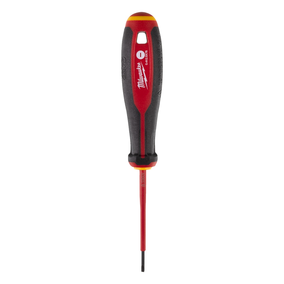 Milwaukee VDE-Schraubendreher Tri-Lobe, Schlitz SL 0,4 x 2,5 x 75 mm, bis 1000 V AC