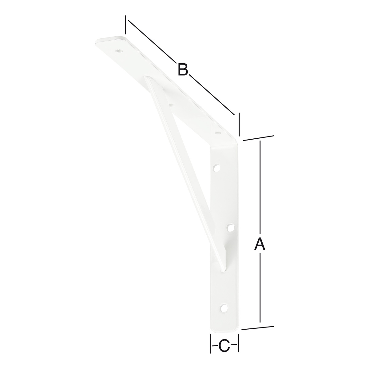 Stegkonsole 400 x 250 x 30 mm Weiß (B-Ware)